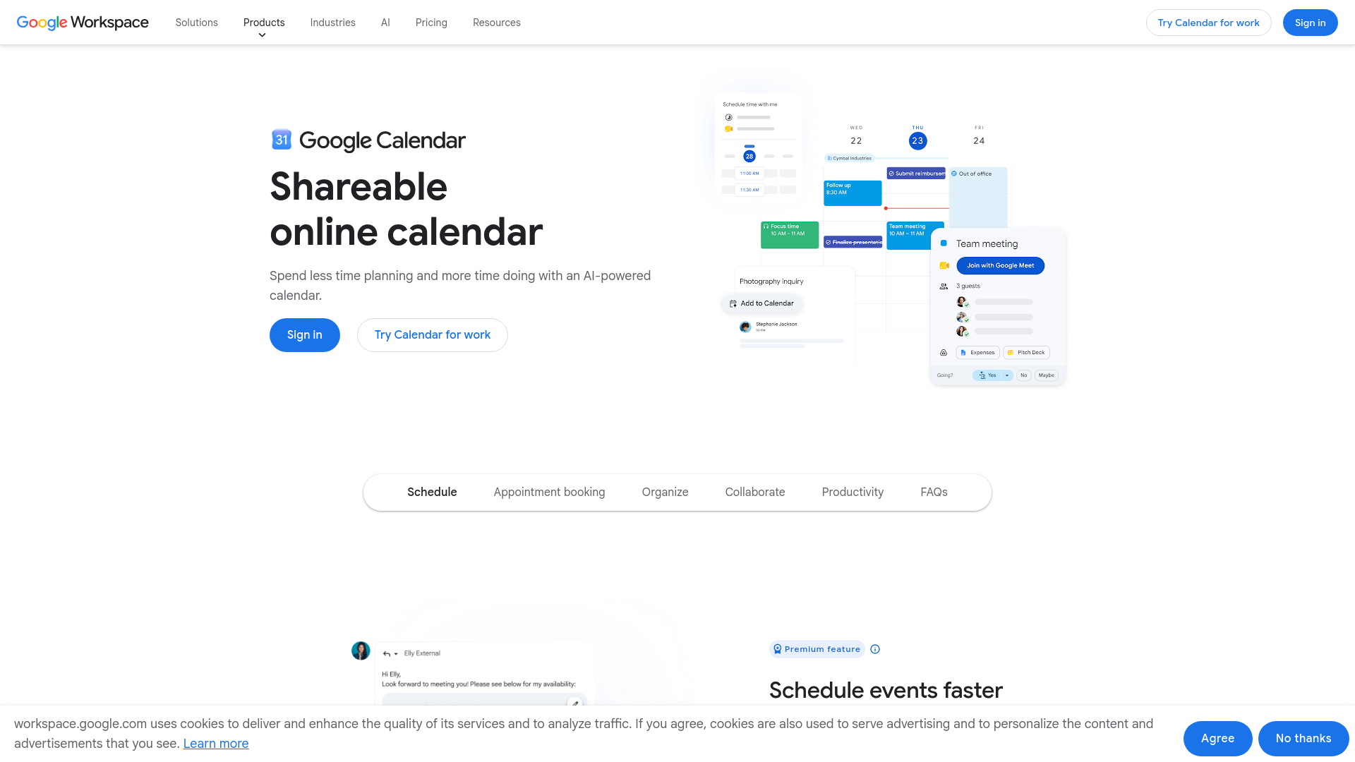 Shareable Online Calendar and Scheduling - Google Calendar