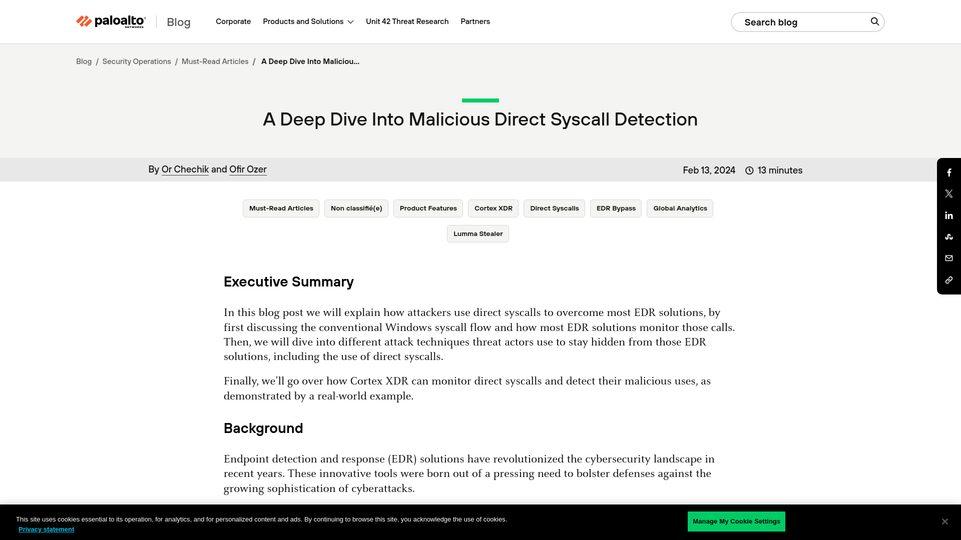 A Deep Dive Into Malicious Direct Syscall Detection - Palo Alto Networks Blog