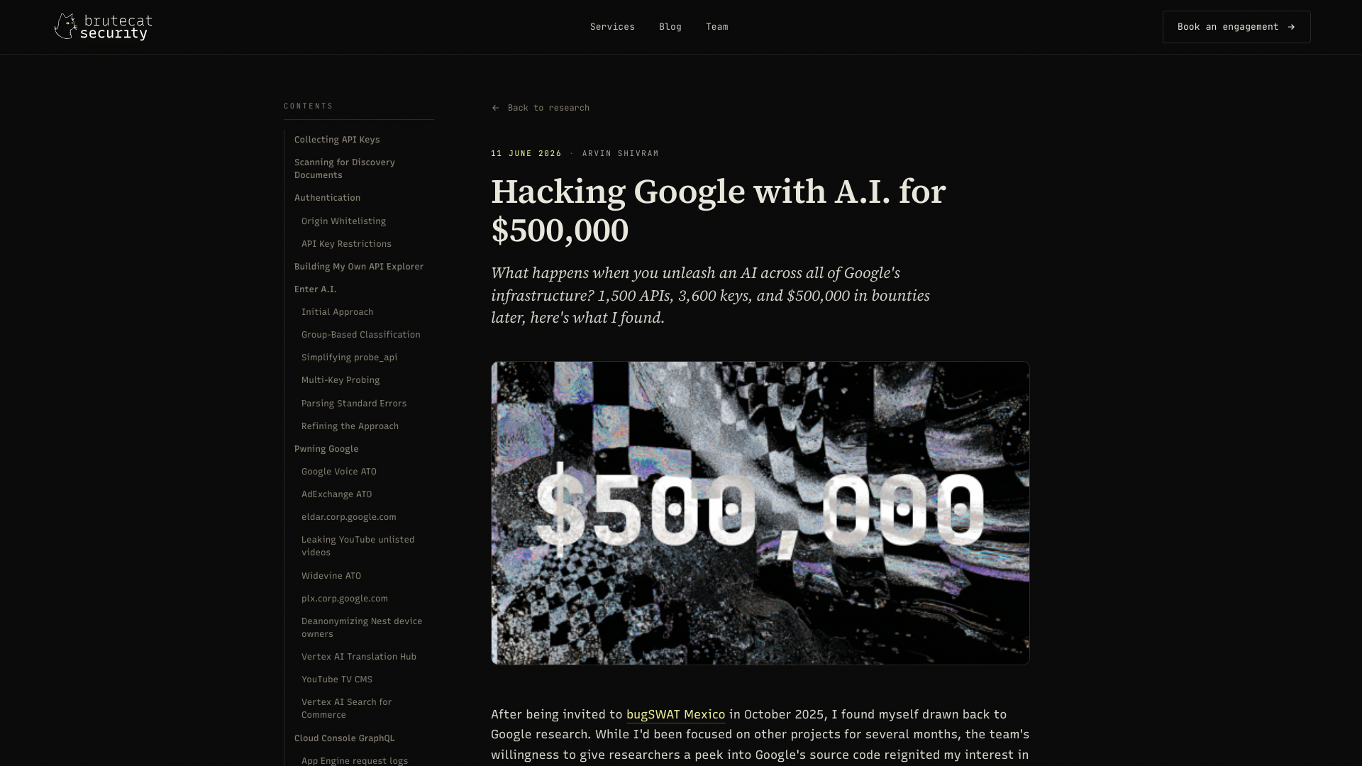 Hacking Google with A.I. for $500,000 · Brutecat