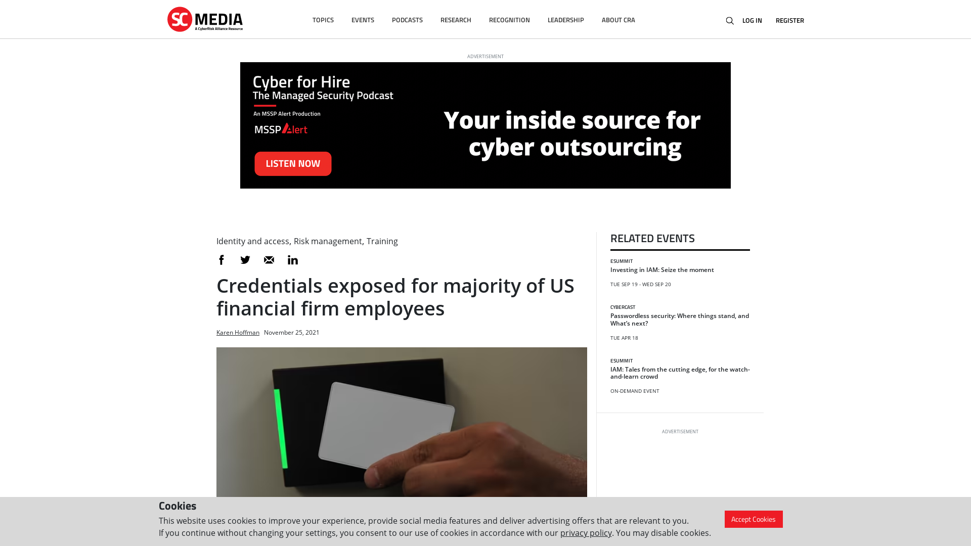 Credentials exposed for majority of US financial firm employees | SC Media
