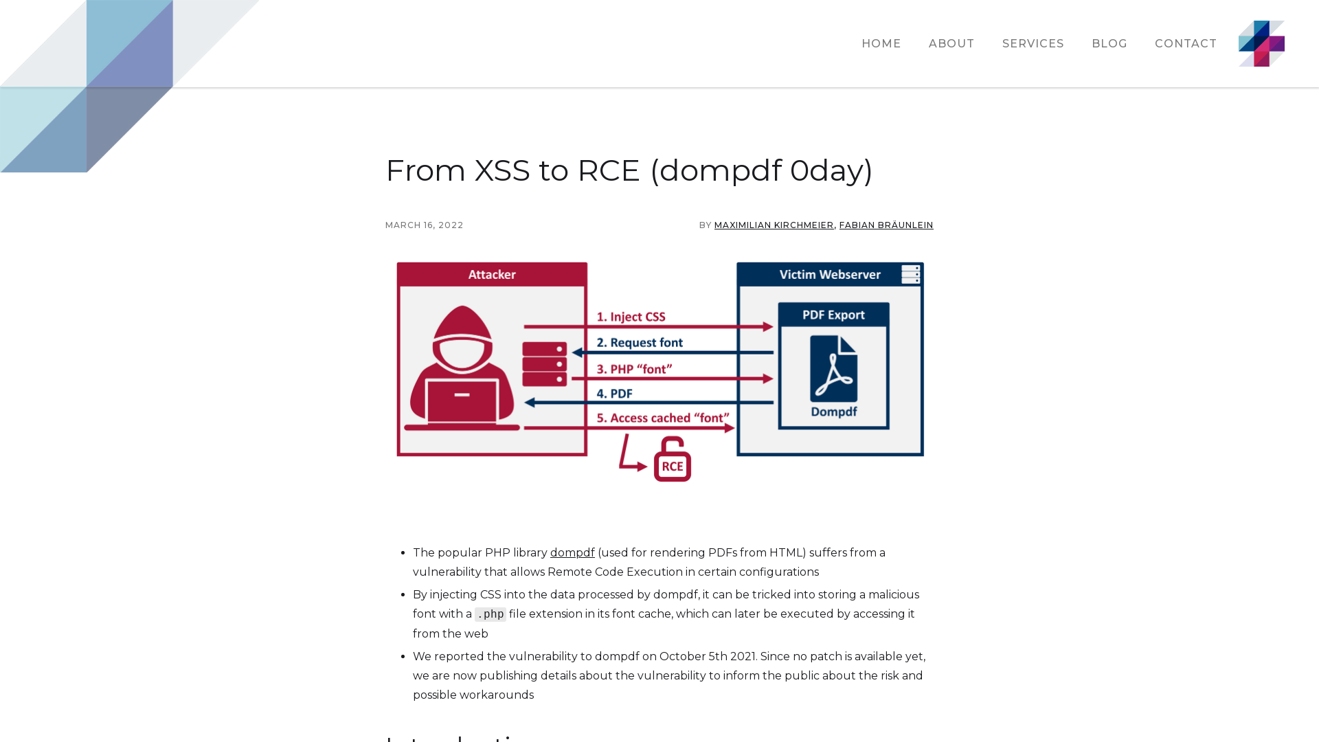 From XSS to RCE (dompdf 0day) | Positive Security