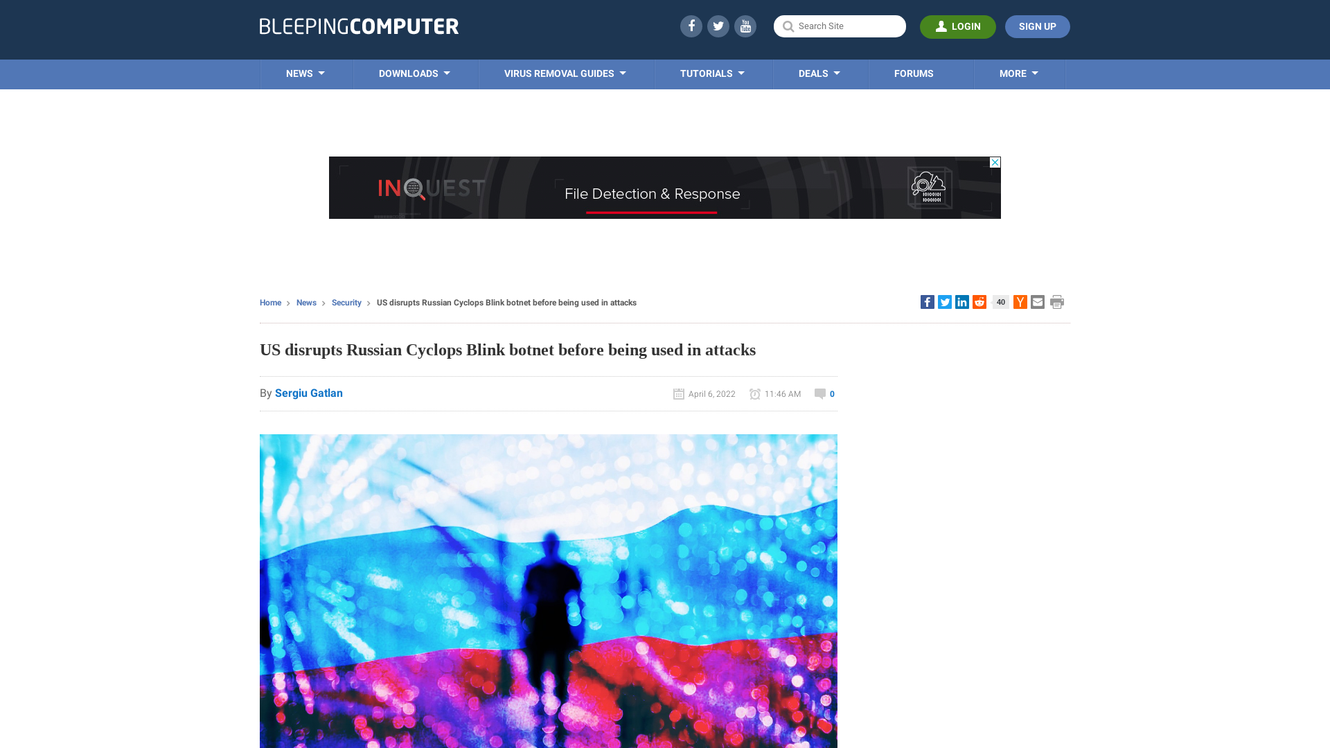 US disrupts Russian Cyclops Blink botnet before being used in attacks