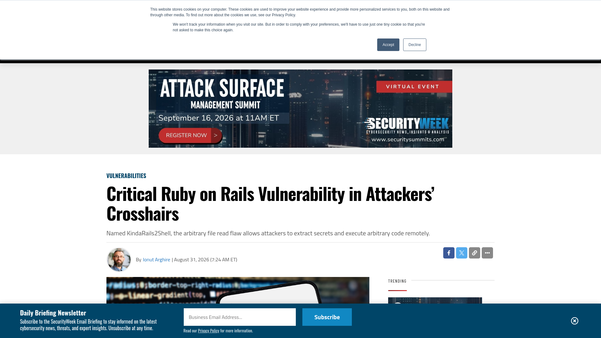 Critical Ruby on Rails Vulnerability in Attackers' Crosshairs - SecurityWeek