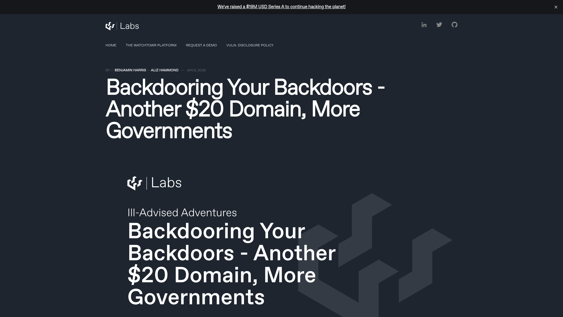 Backdooring Your Backdoors - Another $20 Domain, More Governments