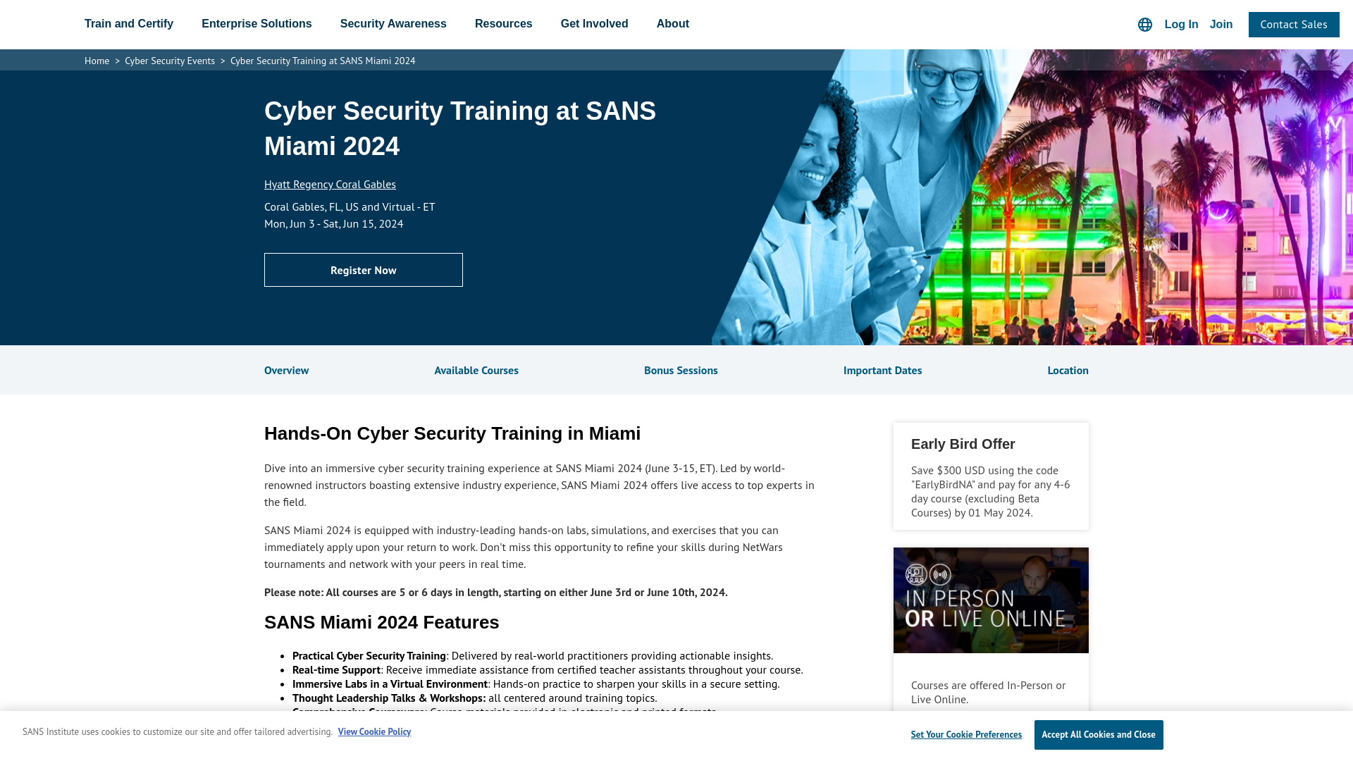 SANS Miami 2024 | Cyber Security Training