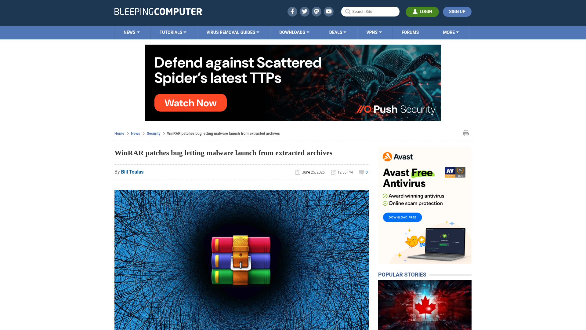 WinRAR patches bug letting malware launch from extracted archives