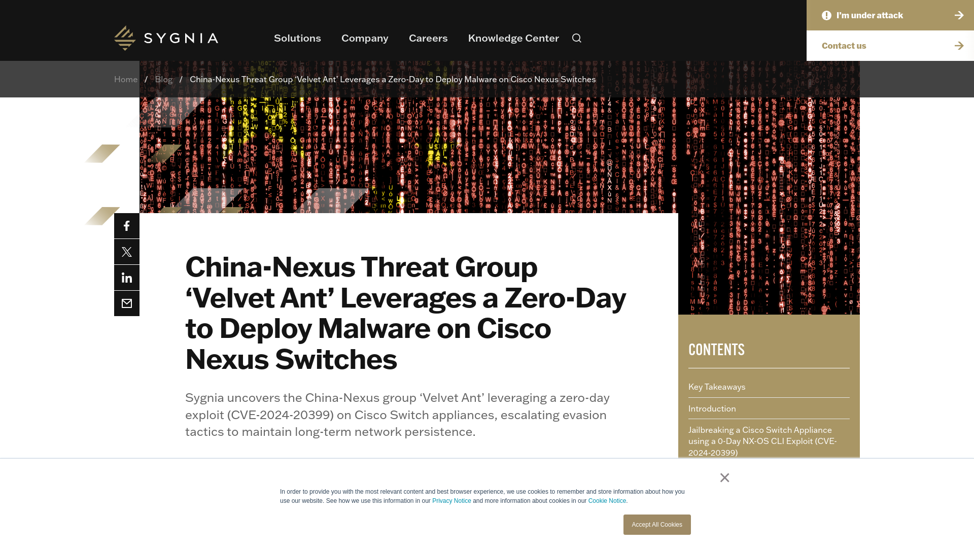 China-Nexus Threat Group ‘Velvet Ant’ Exploits Zero-Day on Cisco Nexus Switches