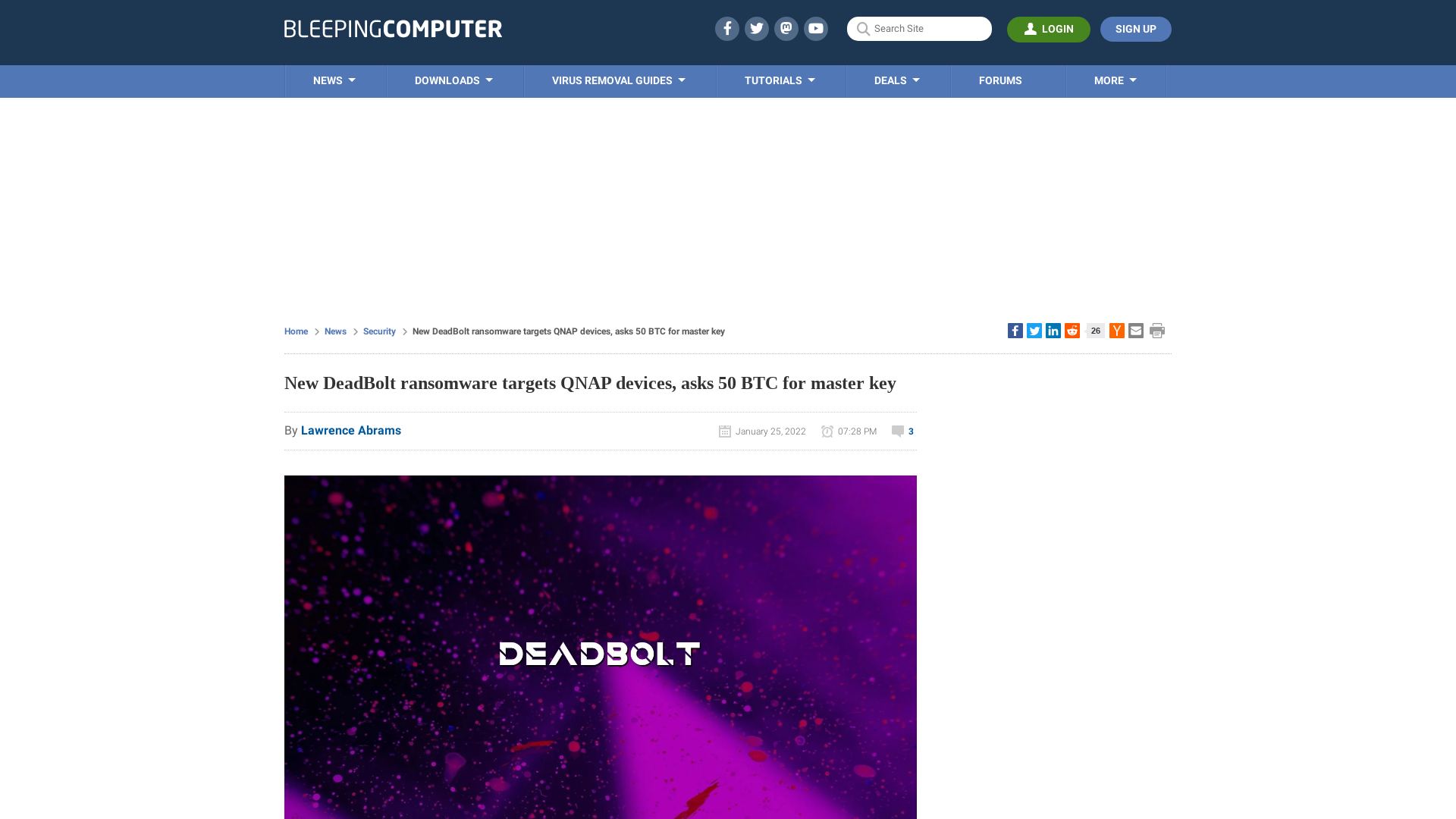 New DeadBolt ransomware targets QNAP devices, asks 50 BTC for master key