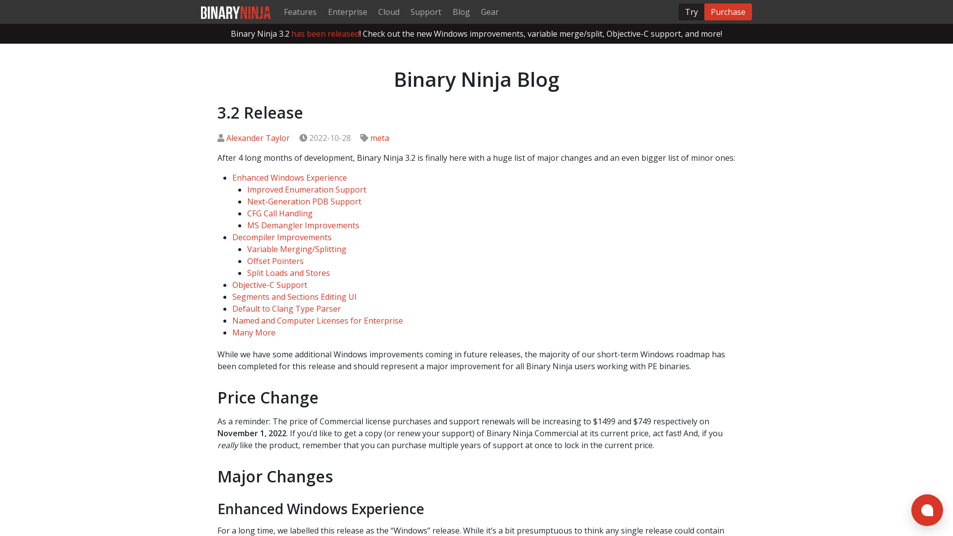 Binary Ninja - 3.2 Release