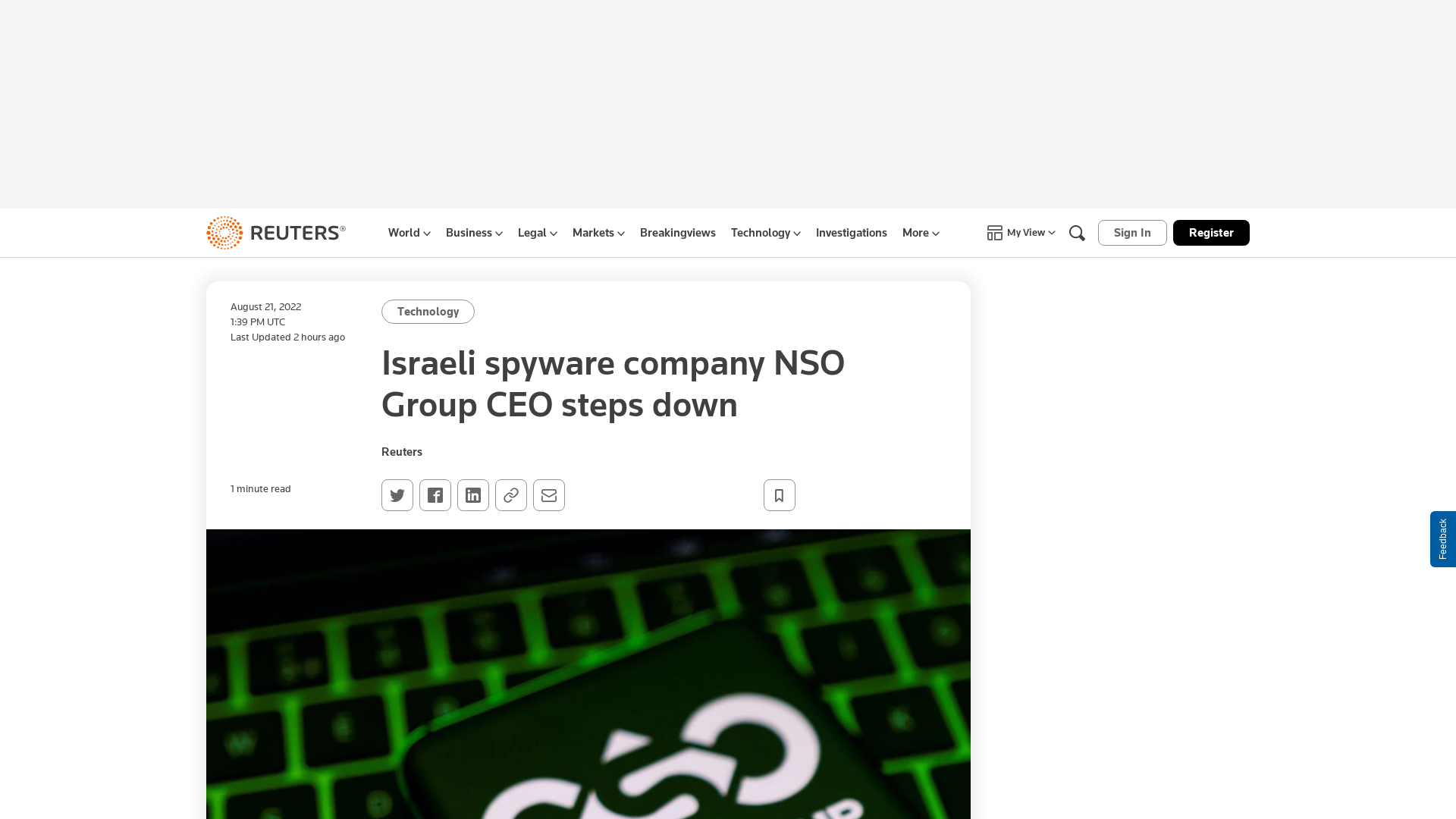 Israeli spyware company NSO Group CEO steps down | Reuters