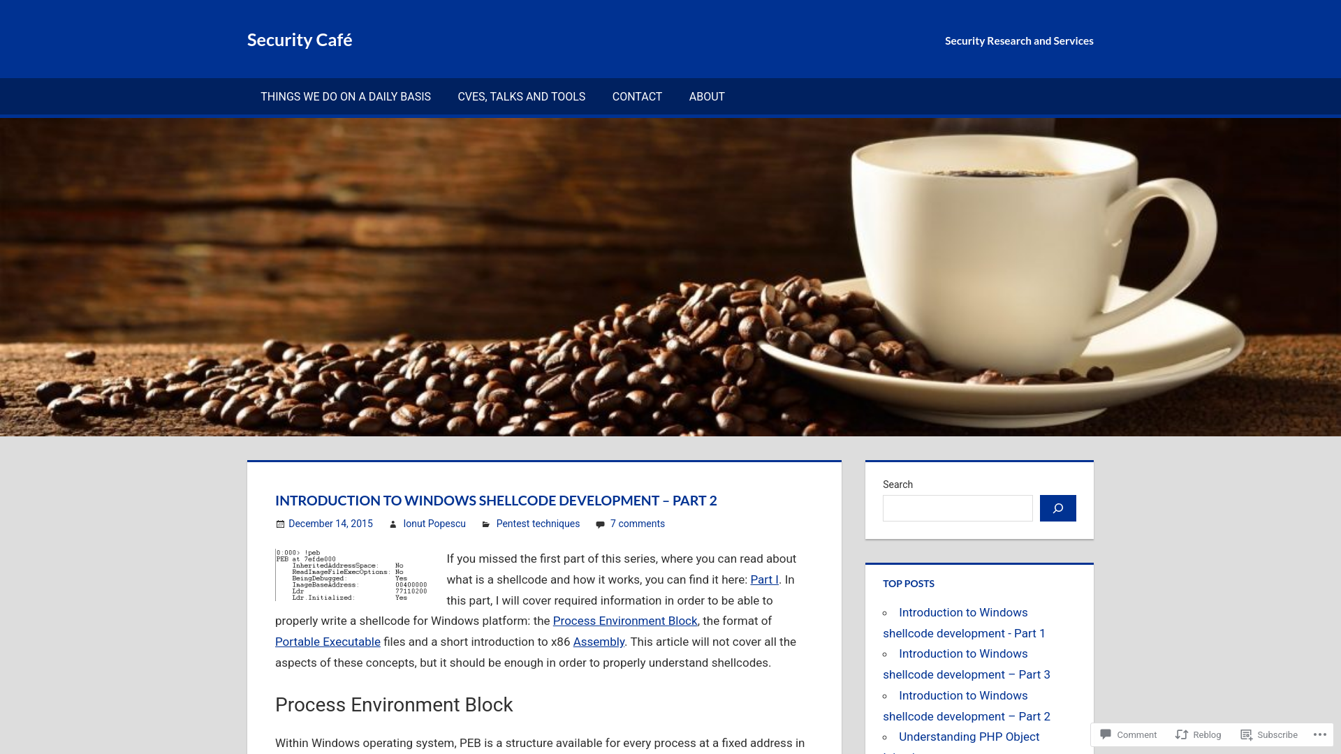 Introduction to Windows shellcode development – Part 2 – Security Café