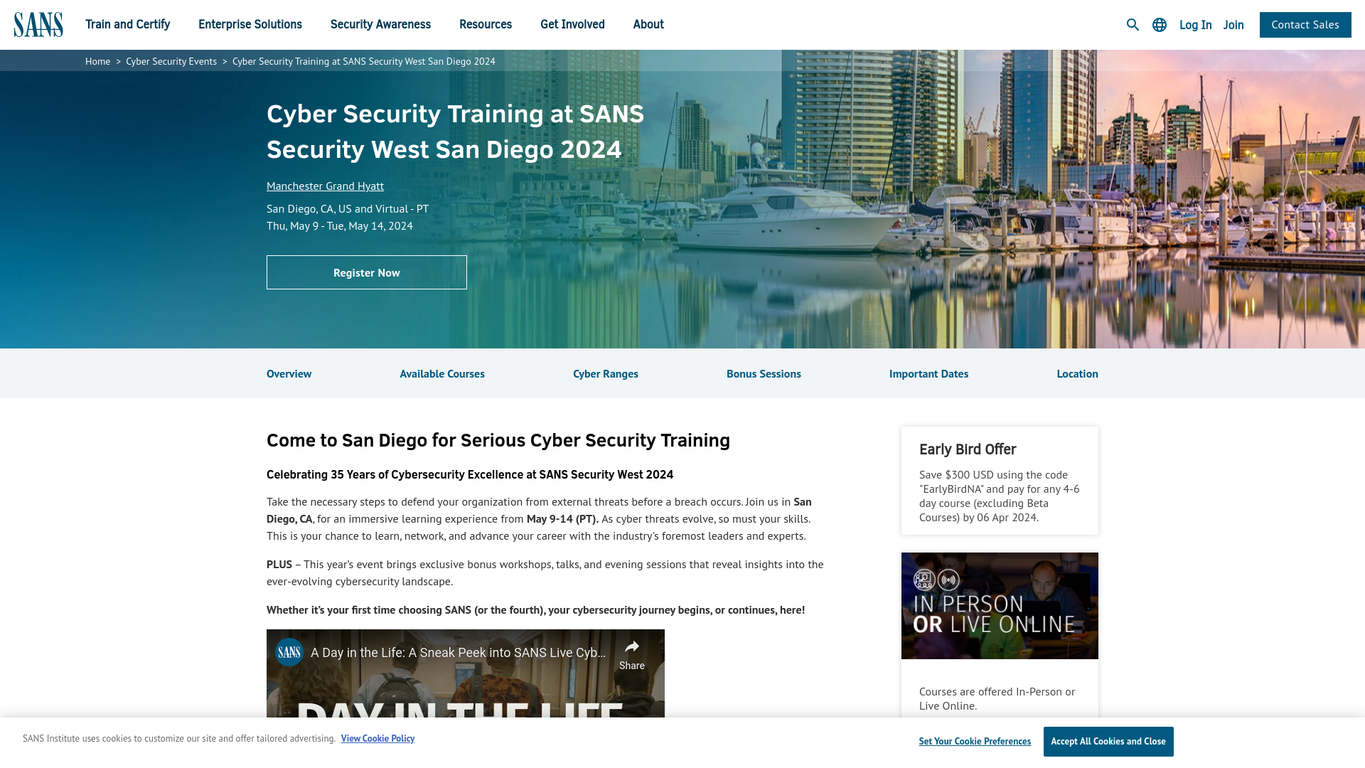 SANS Security West San Diego 2024 | Cyber Security Training