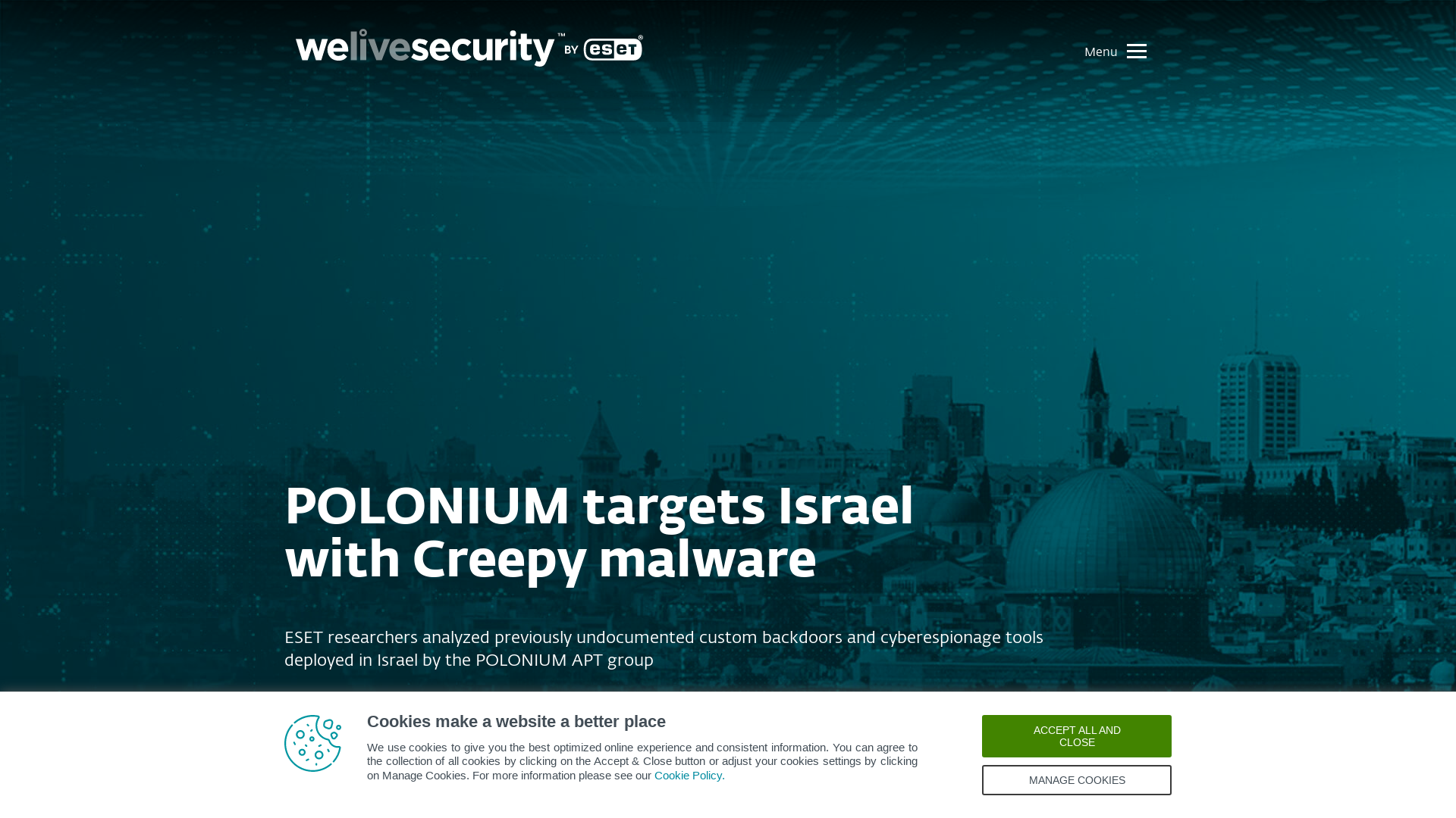 POLONIUM targets Israel with Creepy malware | WeLiveSecurity