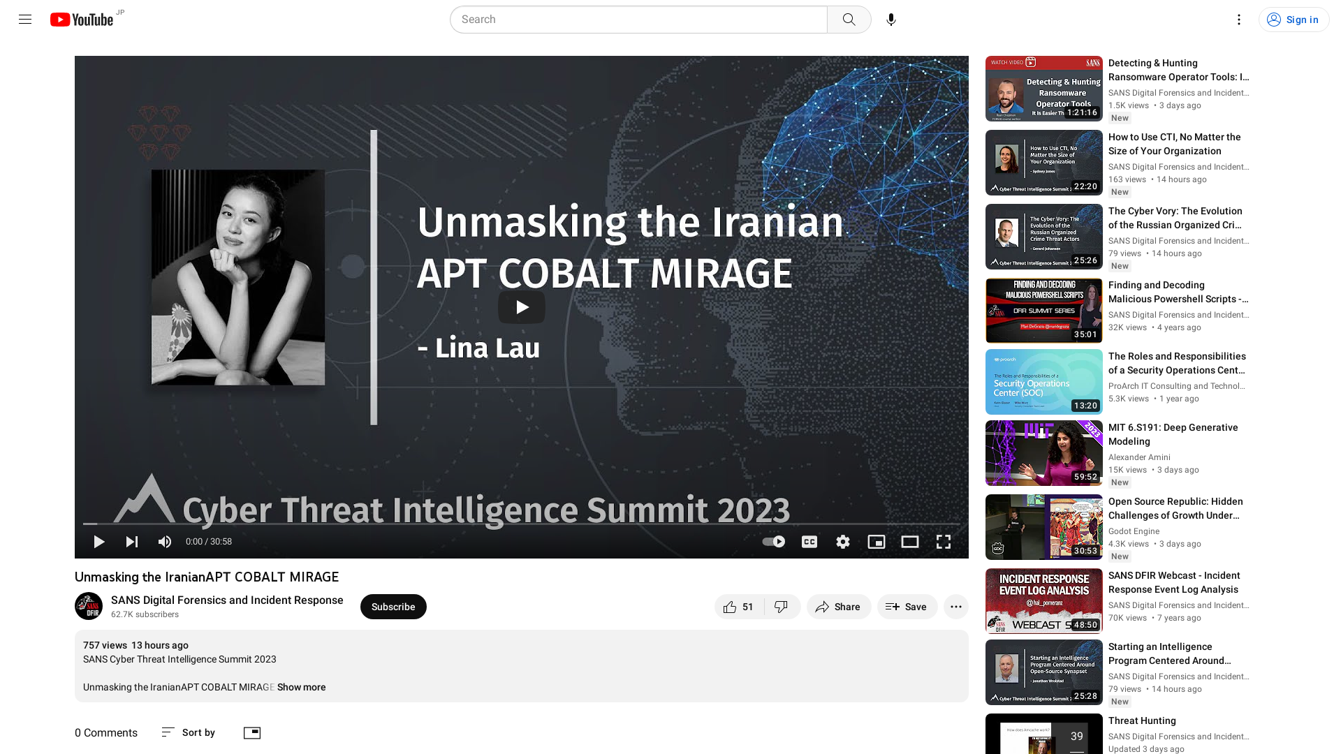 Unmasking the IranianAPT COBALT MIRAGE - YouTube