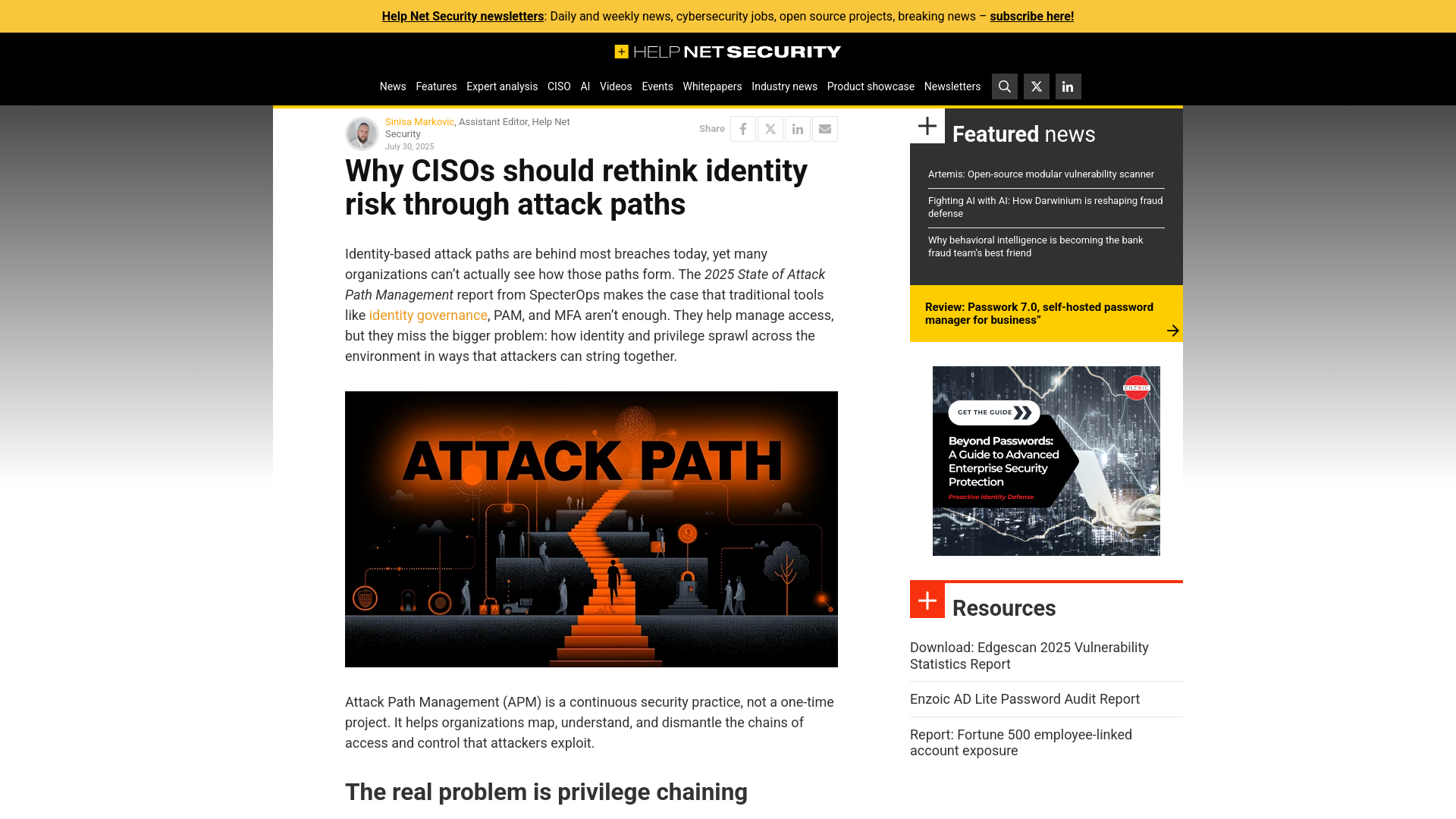 Why CISOs should rethink identity risk through attack paths - Help Net Security