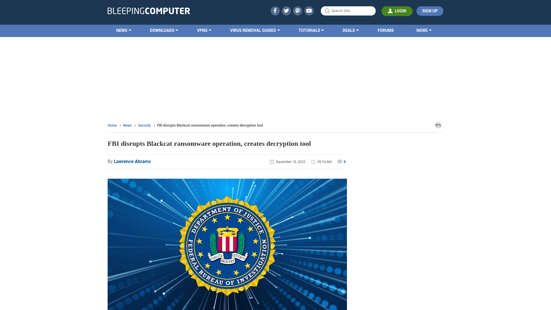 FBI disrupts Blackcat ransomware operation, creates decryption tool