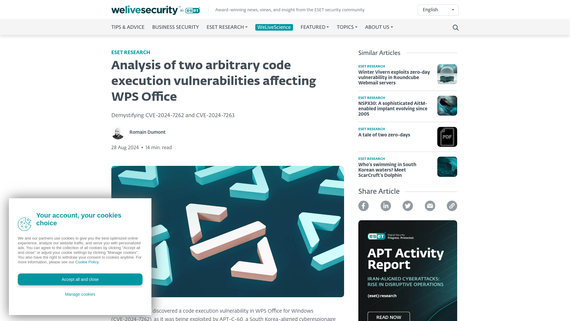 Analysis of two arbitrary code execution vulnerabilities affecting WPS Office