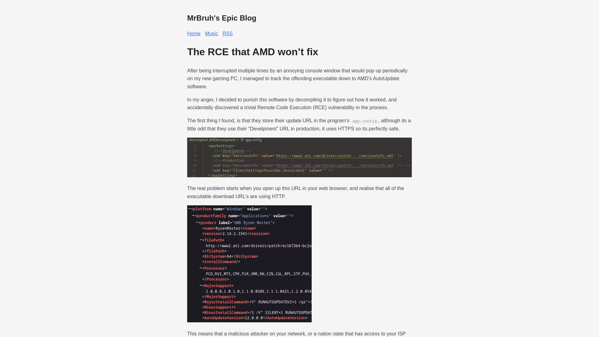The RCE that AMD won't fix! | MrBruh's Epic Blog