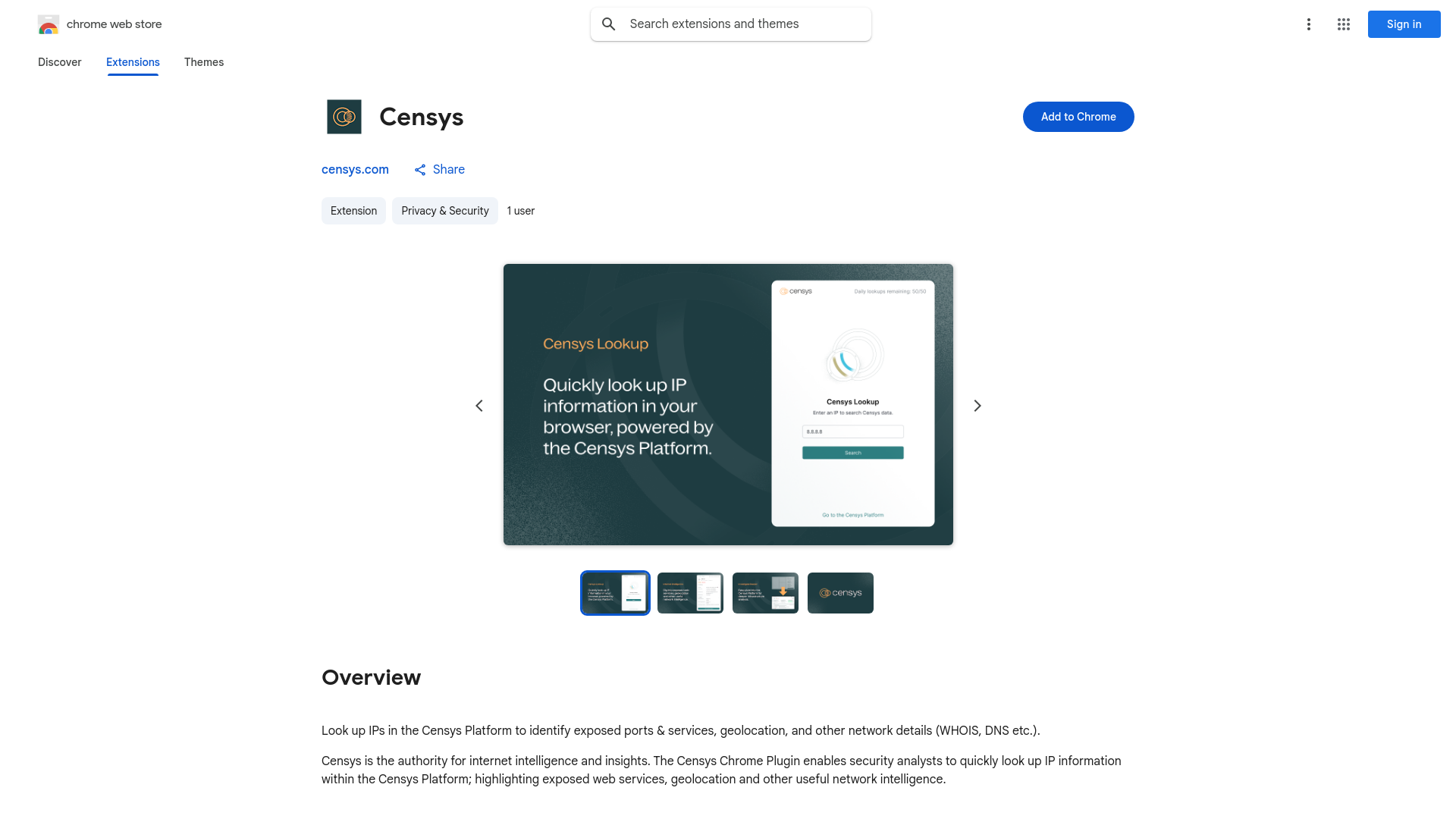 Censys - Chrome Web Store