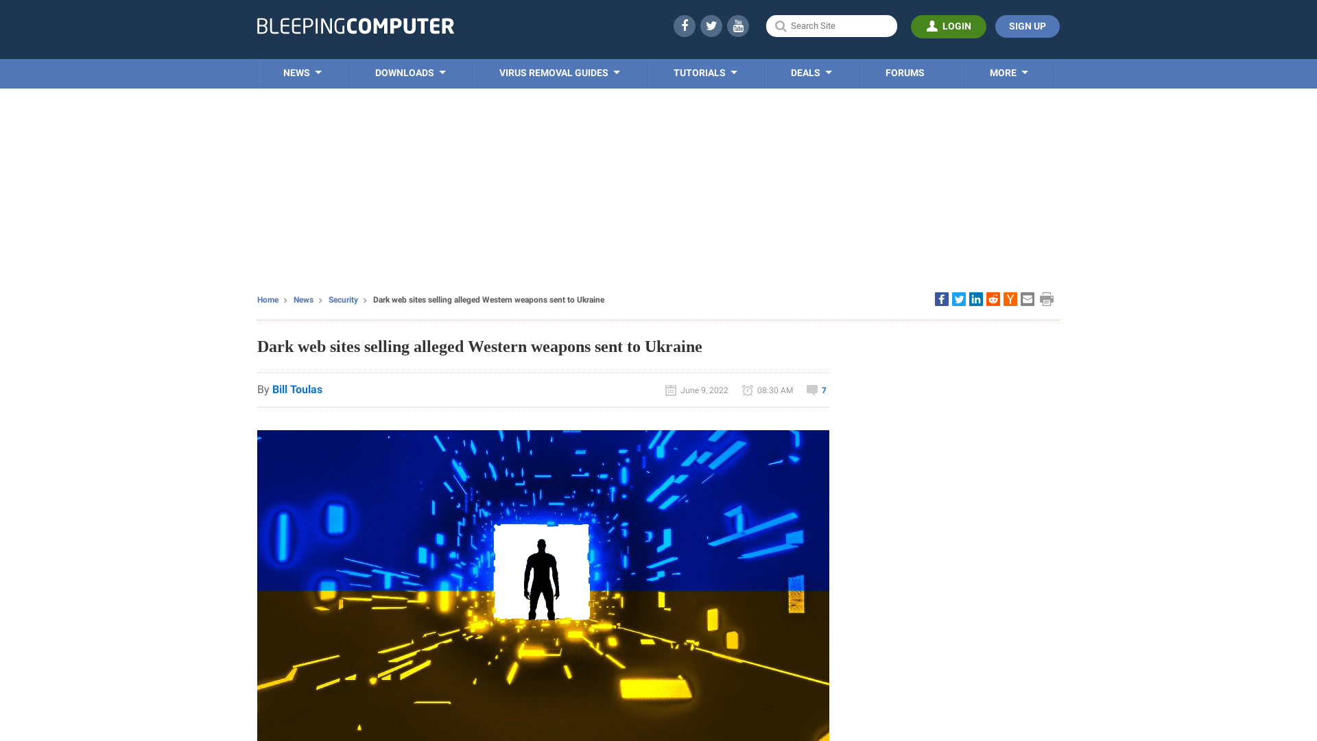 Dark web sites selling alleged Western weapons sent to Ukraine