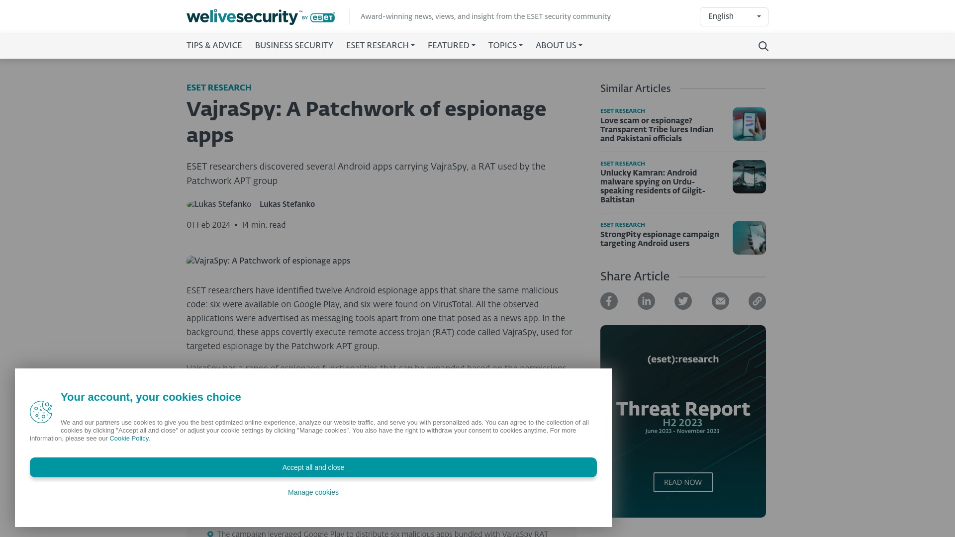 VajraSpy: A Patchwork of espionage apps