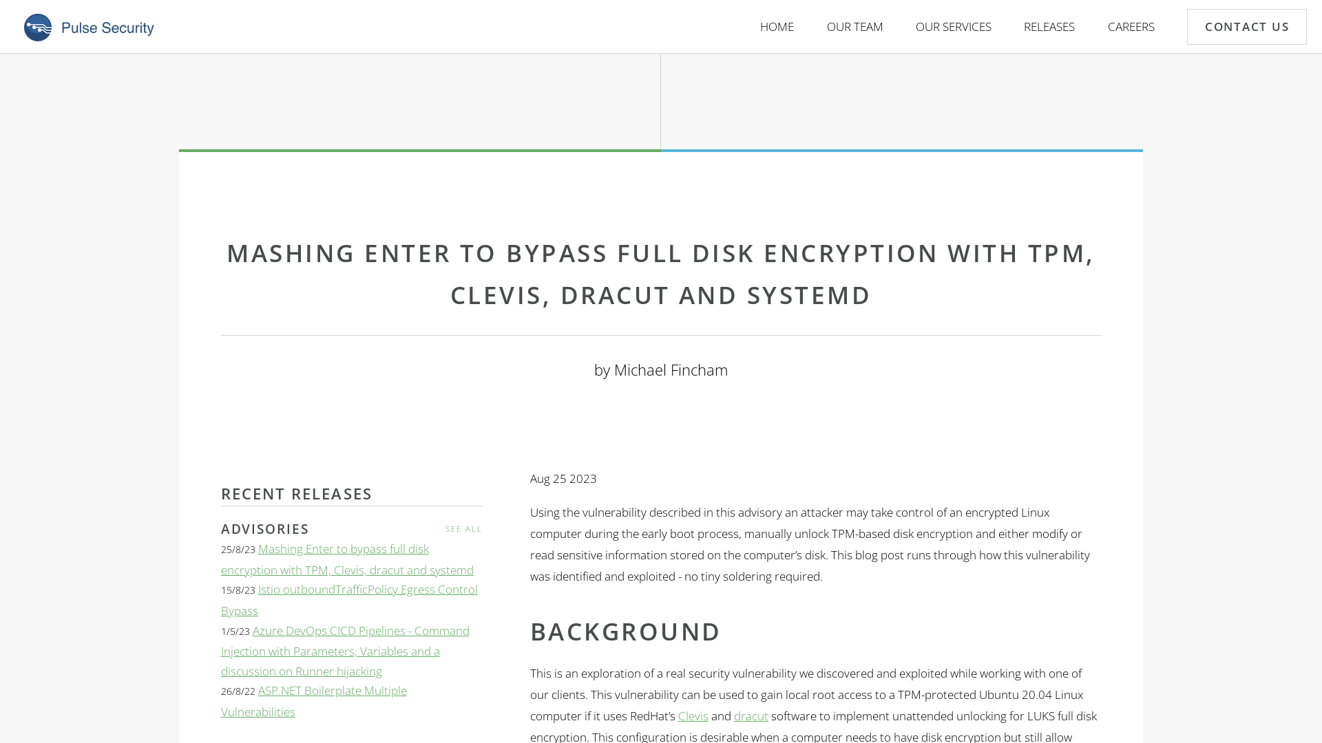 Mashing Enter to bypass full disk encryption with TPM, Clevis, dracut and systemd