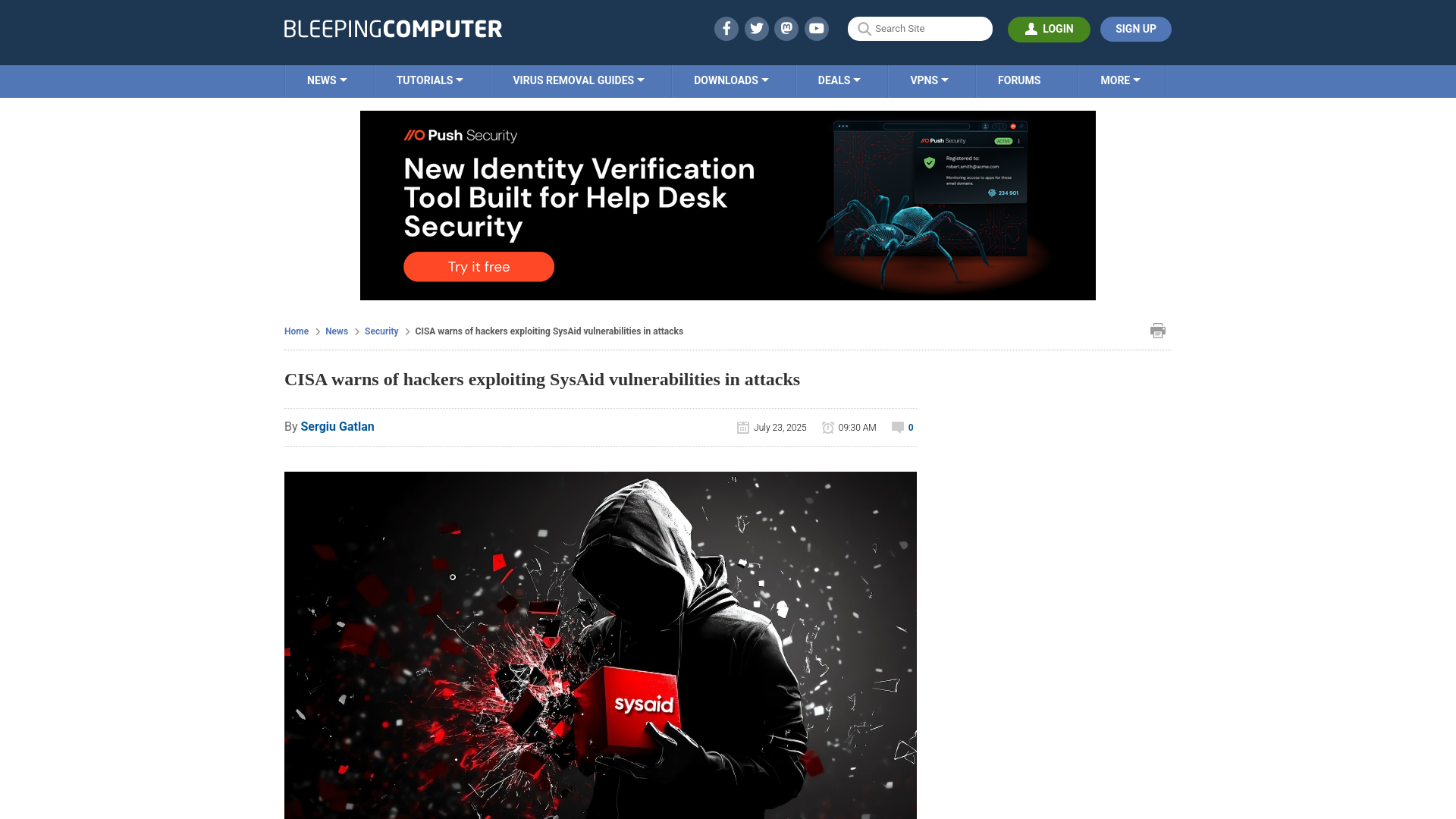 CISA warns of hackers exploiting SysAid vulnerabilities in attacks