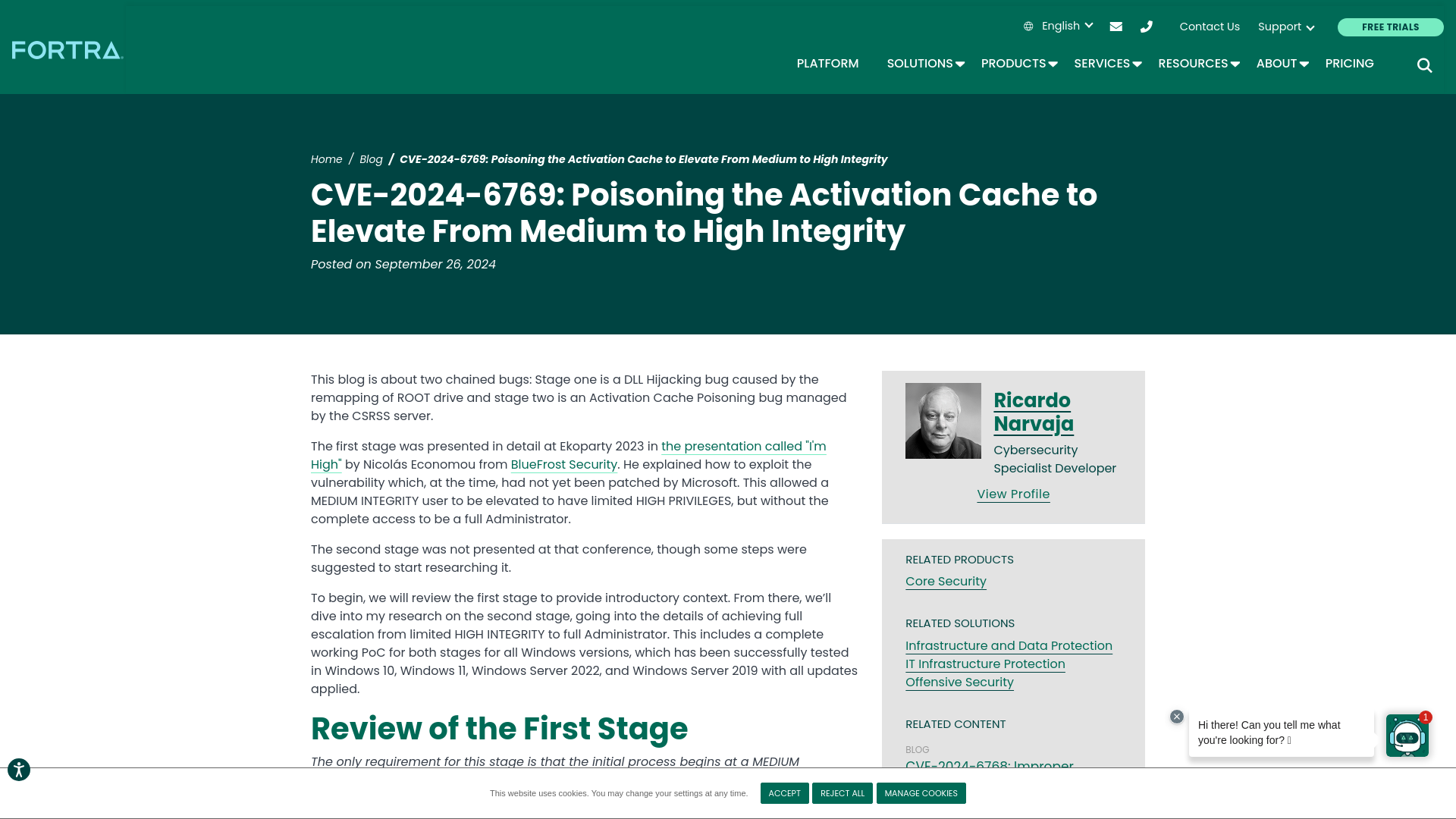 CVE-2024-6769: Poisoning the Activation Cache to Elevate From Medium to High Integrity | Fortra