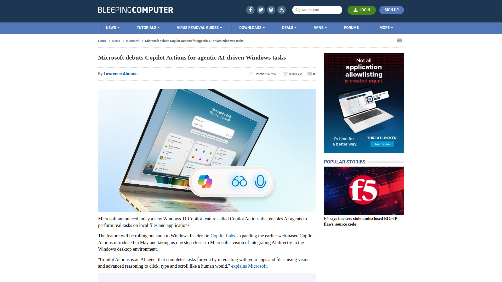 Microsoft debuts Copilot Actions for agentic AI-driven Windows tasks