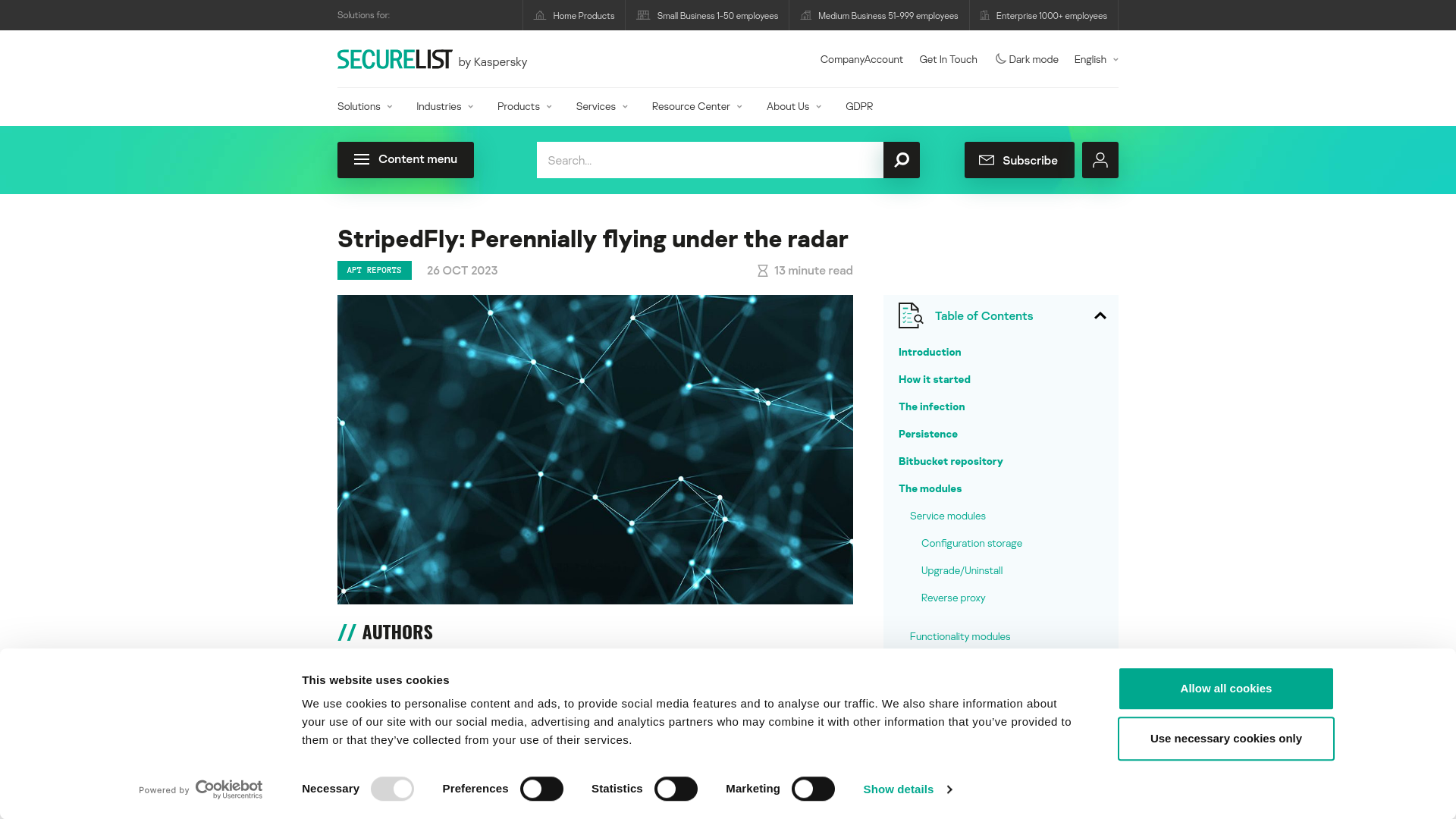 StripedFly: Perennially flying under the radar | Securelist