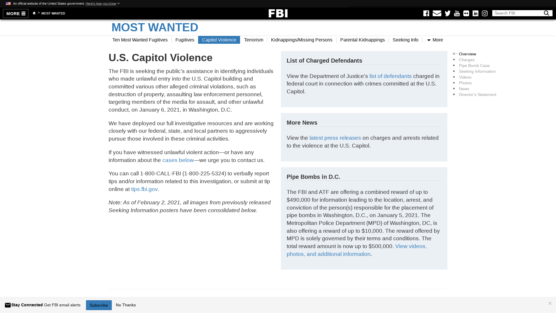 Capitol Violence — FBI