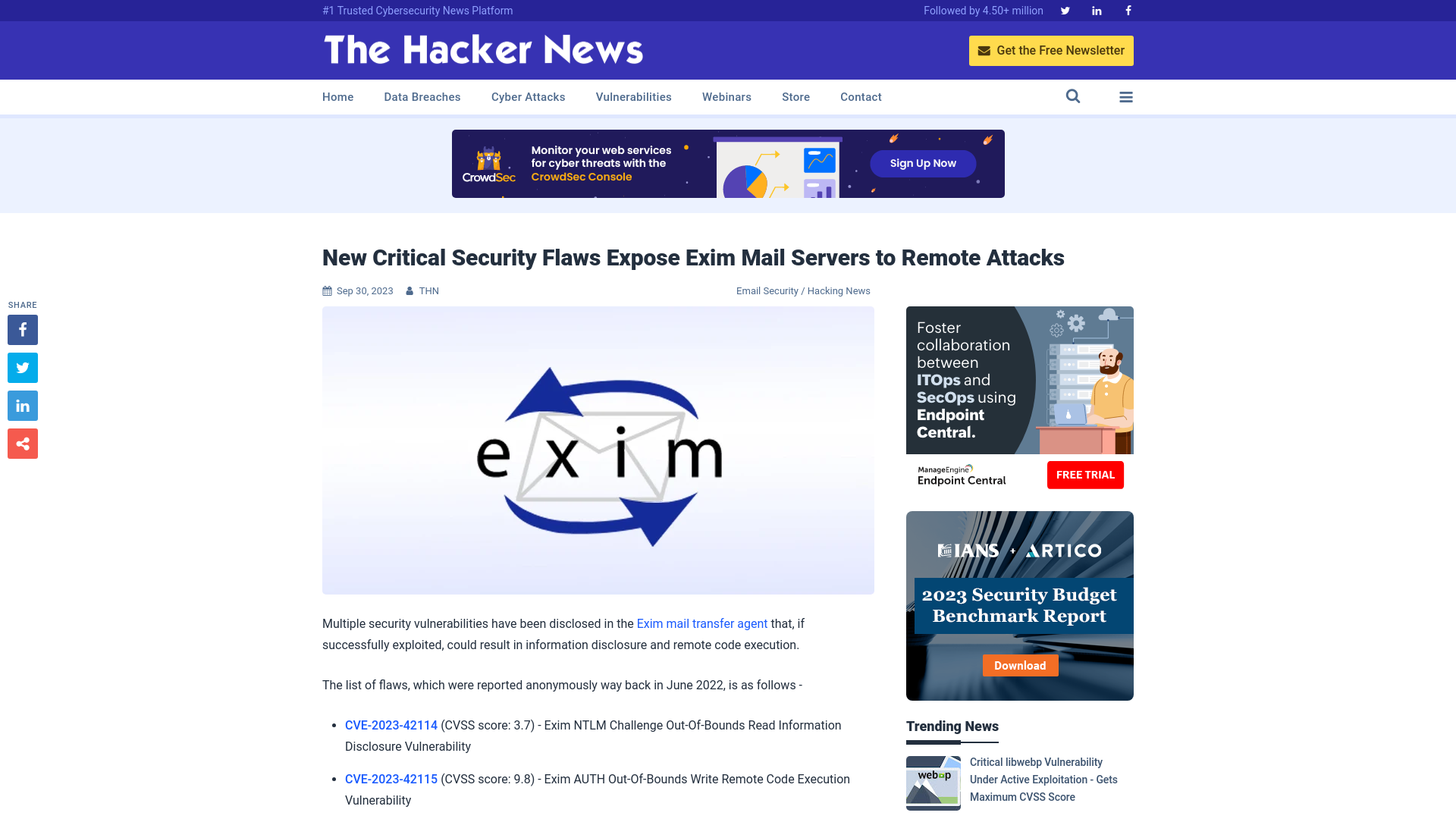 New Critical Security Flaws Expose Exim Mail Servers to Remote Attacks