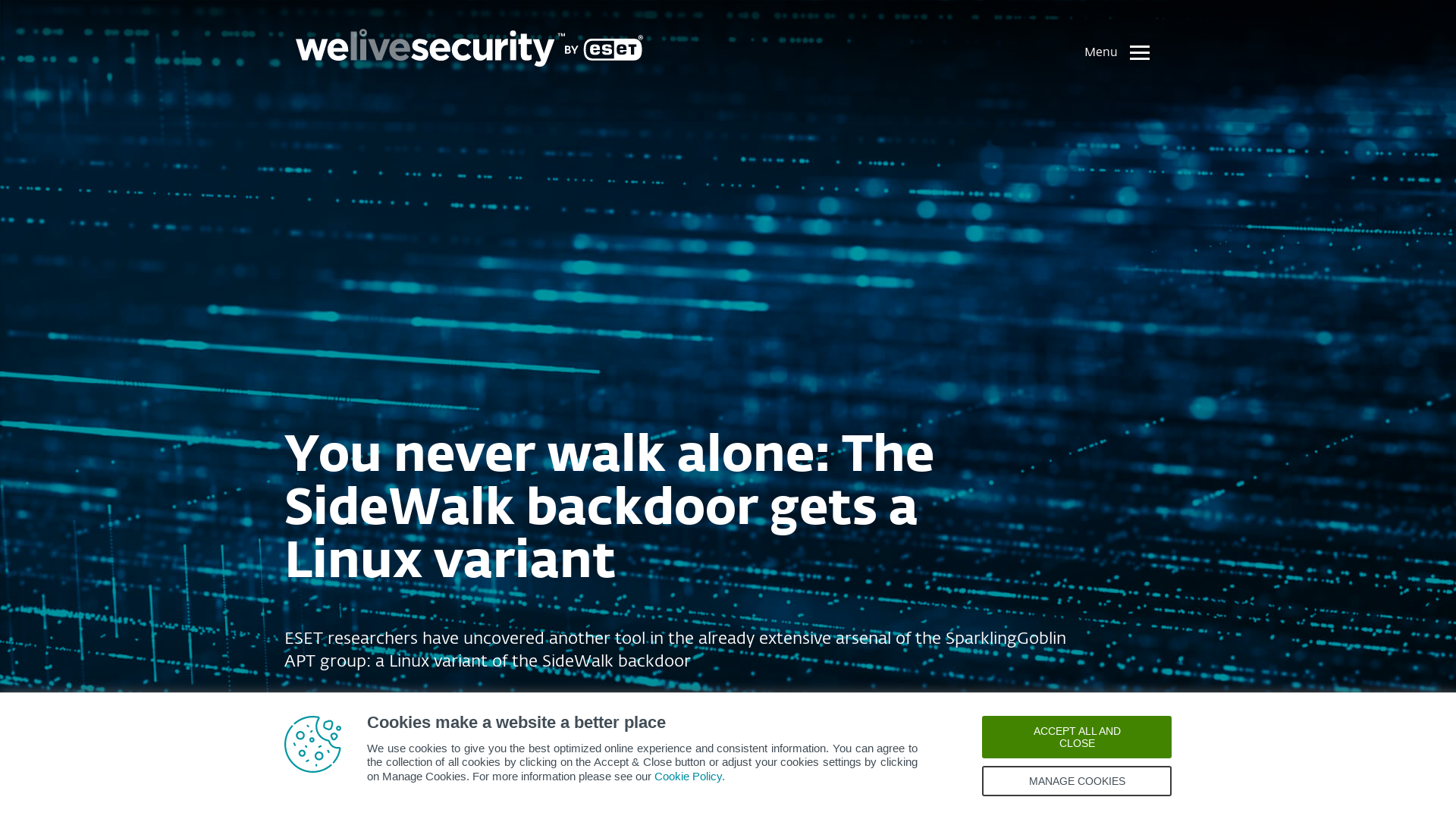 You never walk alone: The SideWalk backdoor gets a Linux variant | WeLiveSecurity