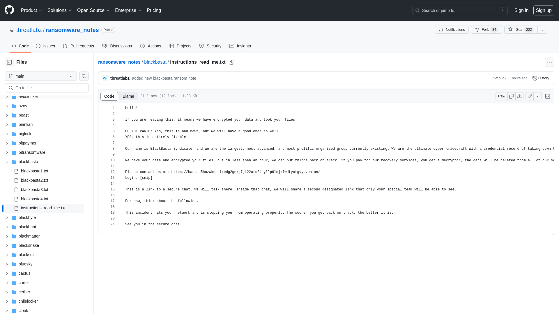 ransomware_notes/blackbasta/instructions_read_me.txt at main · threatlabz/ransomware_notes · GitHub