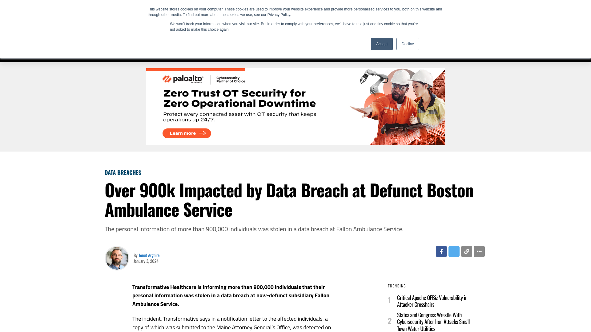 Over 900k Impacted by Data Breach at Defunct Boston Ambulance Service - SecurityWeek