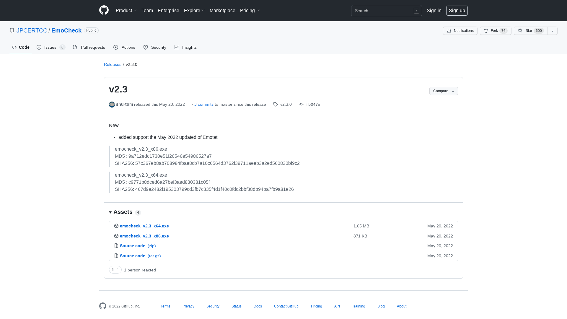 Release v2.3 · JPCERTCC/EmoCheck · GitHub