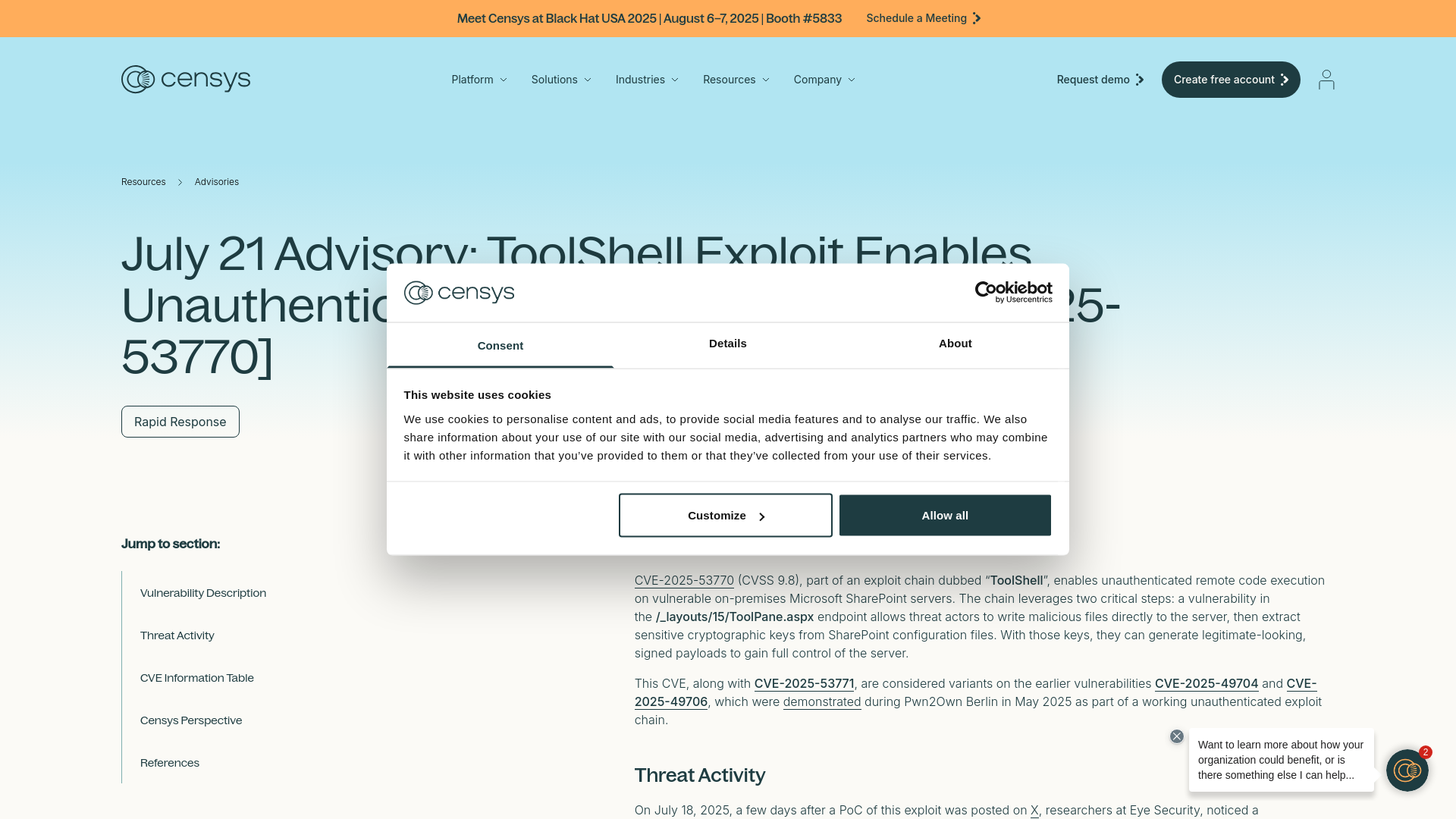 ToolShell Exploit: Unauthenticated SharePoint RCE (CVE-2025-53770)
