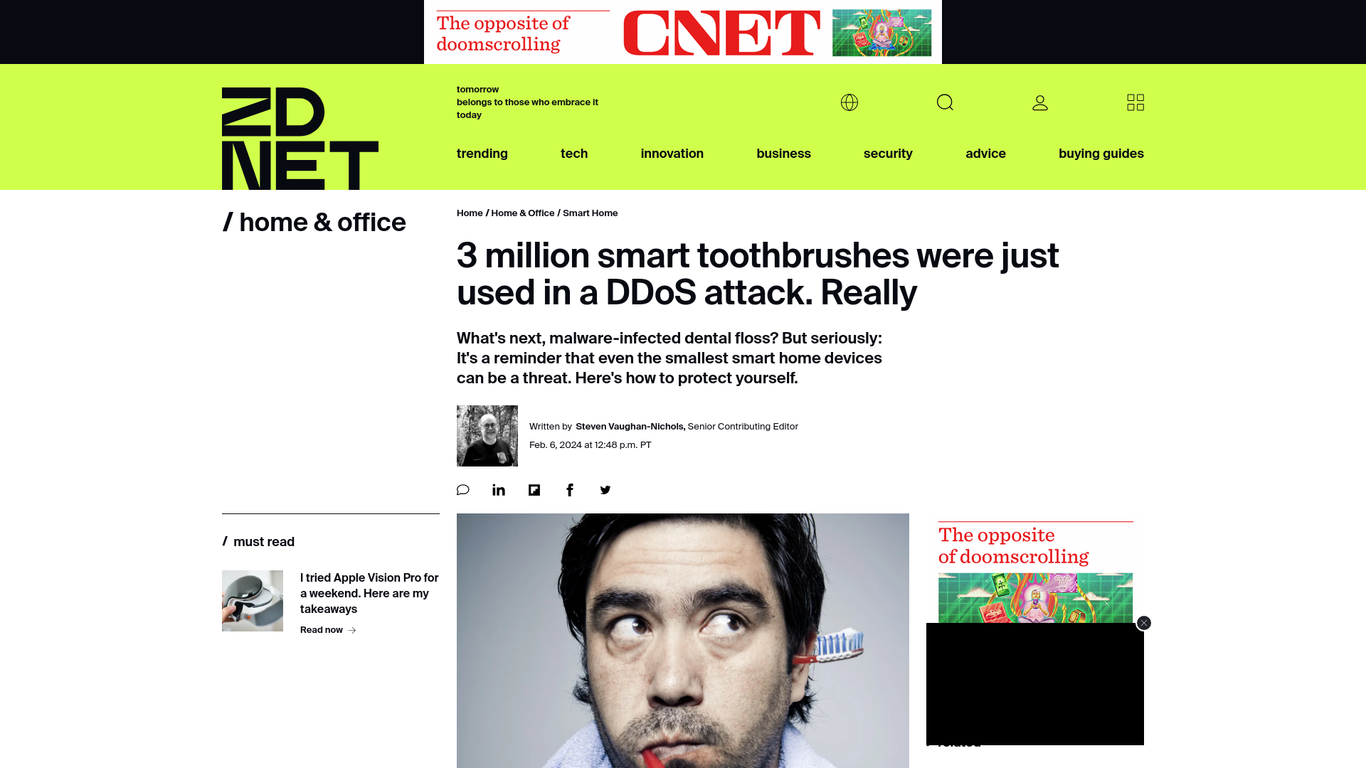 3 million smart toothbrushes were just used in a DDoS attack. Really | ZDNET