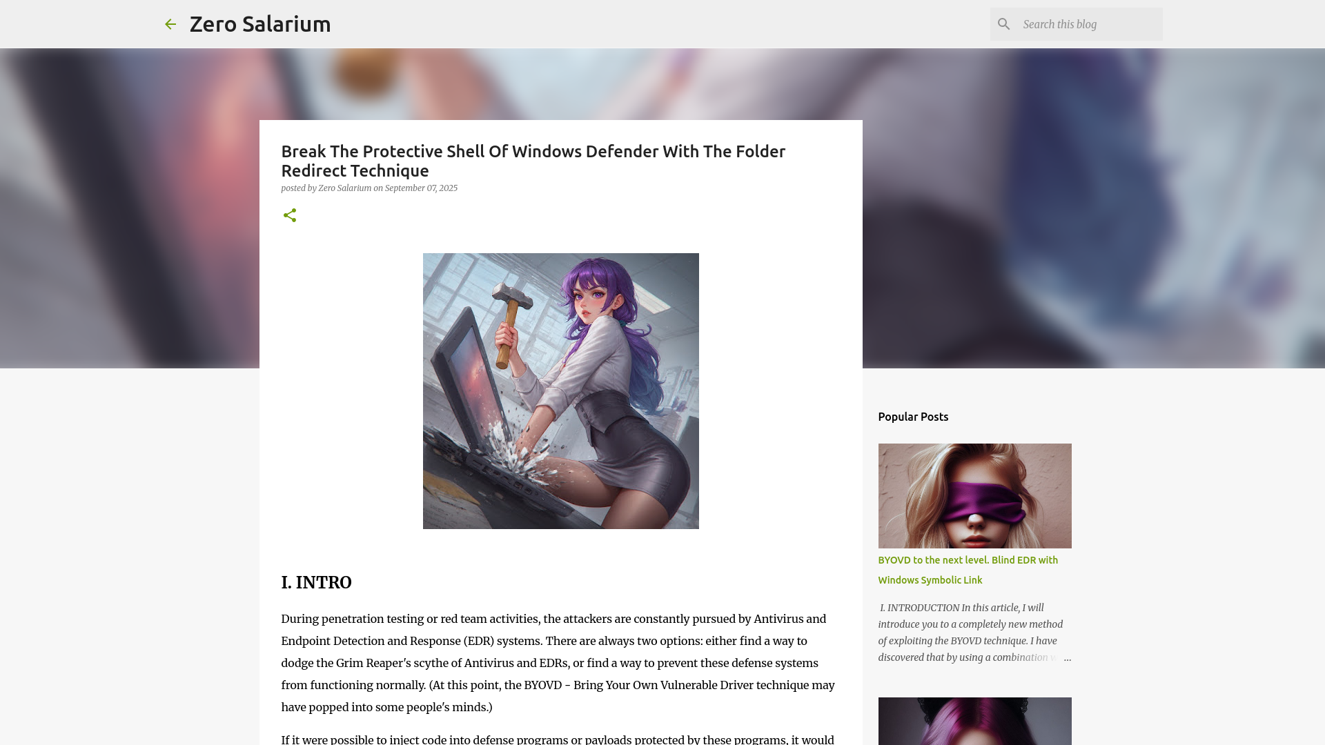 Break The Protective Shell Of Windows Defender With The Folder Redirect Technique