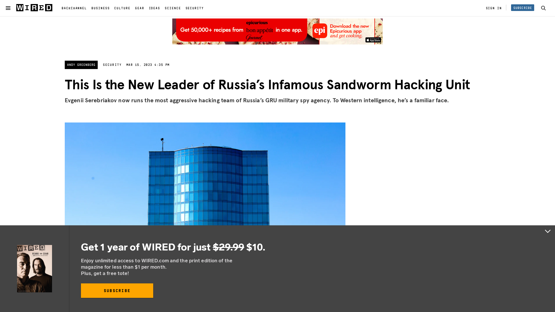 This Is the New Leader of Russia's Infamous Sandworm Hacking Unit | WIRED