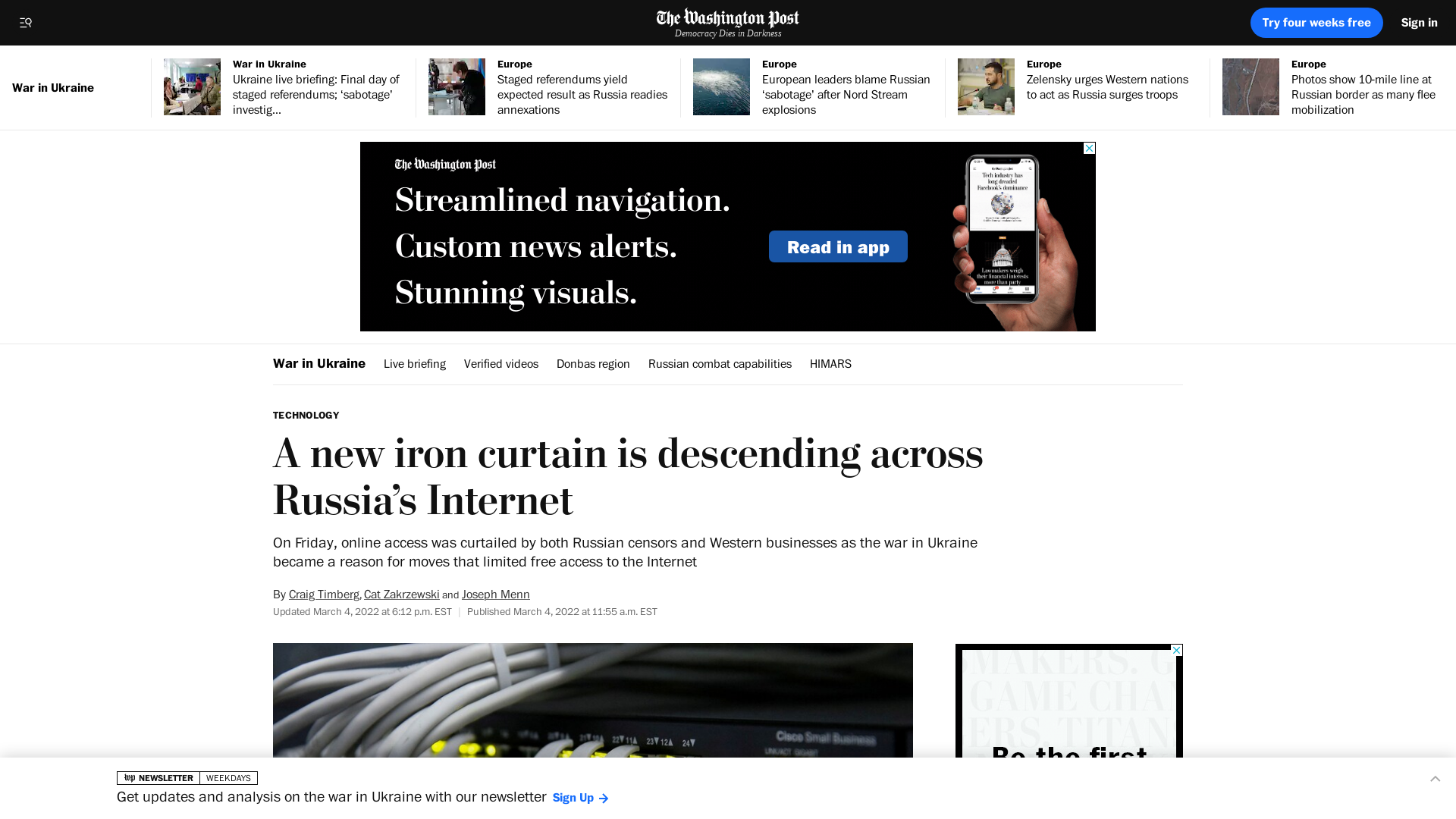 A new iron curtain is descending across Russia’s Internet - The Washington Post