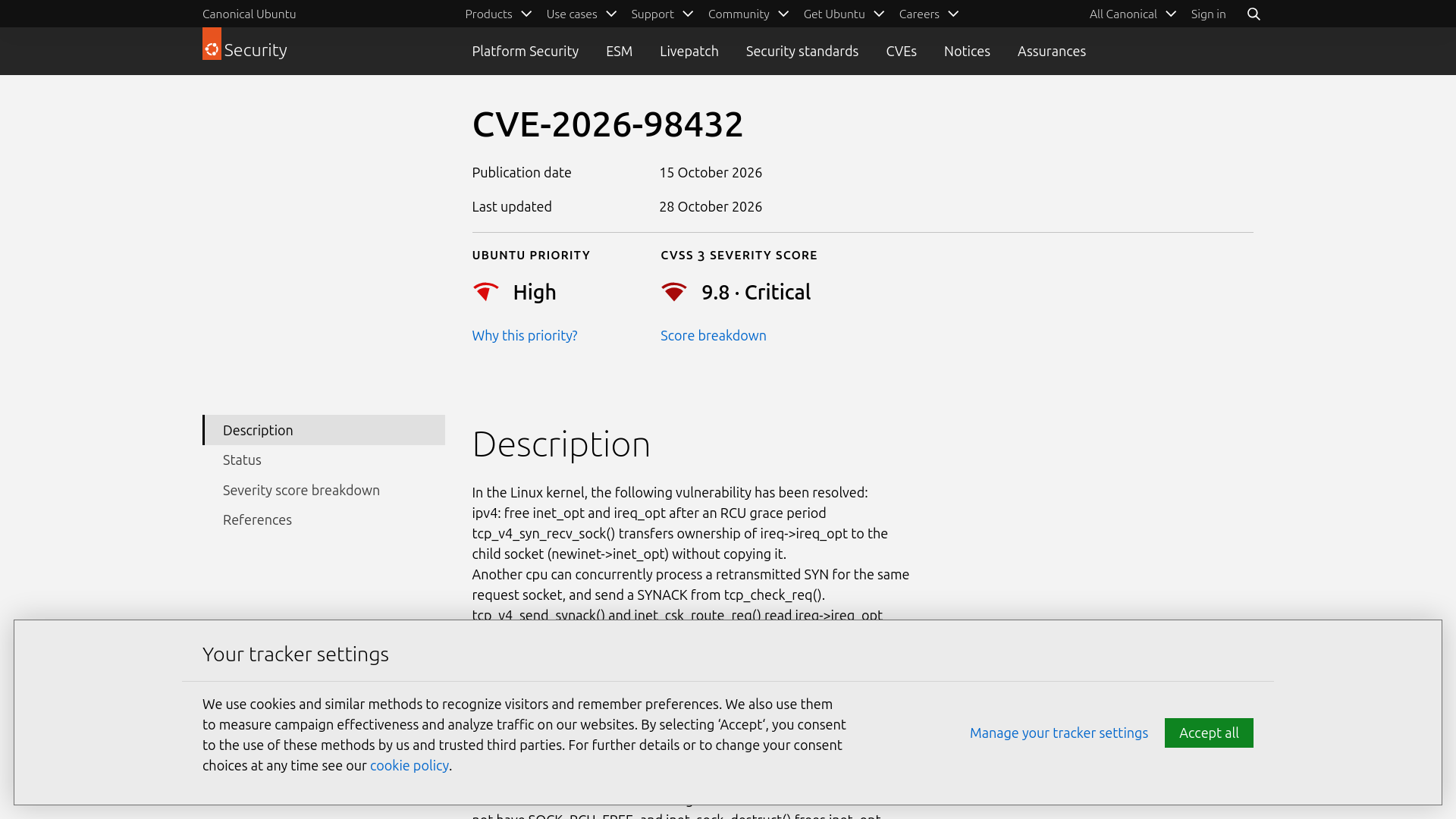 CVE-2026-98432 | Ubuntu