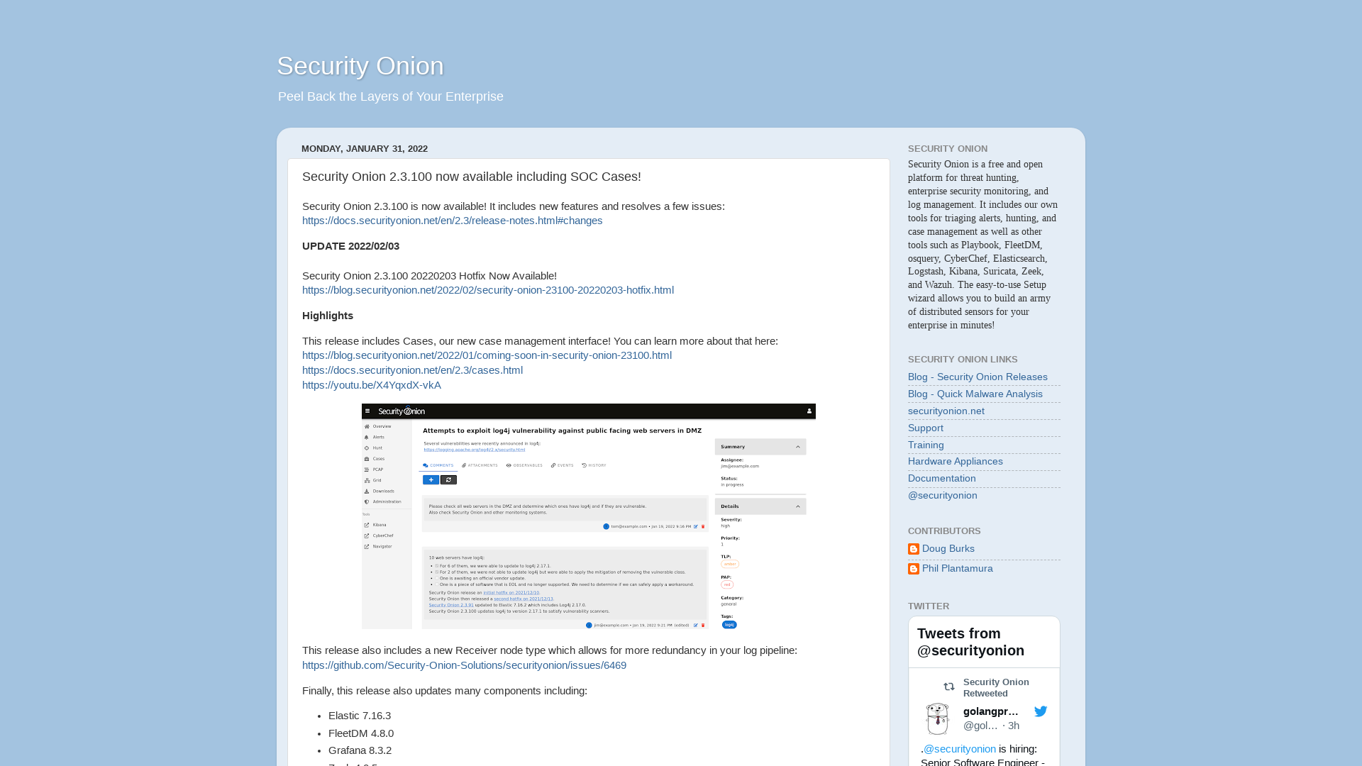 Security Onion: Security Onion 2.3.100 now available including SOC Cases!