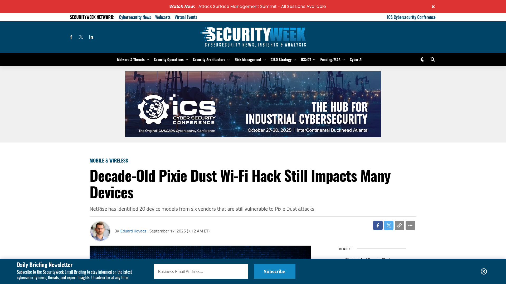 Decade-Old Pixie Dust Wi-Fi Hack Still Impacts Many Devices - SecurityWeek