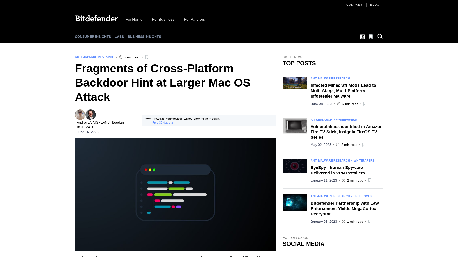 Fragments of Cross-Platform Backdoor Hint at Larger Mac OS Attack