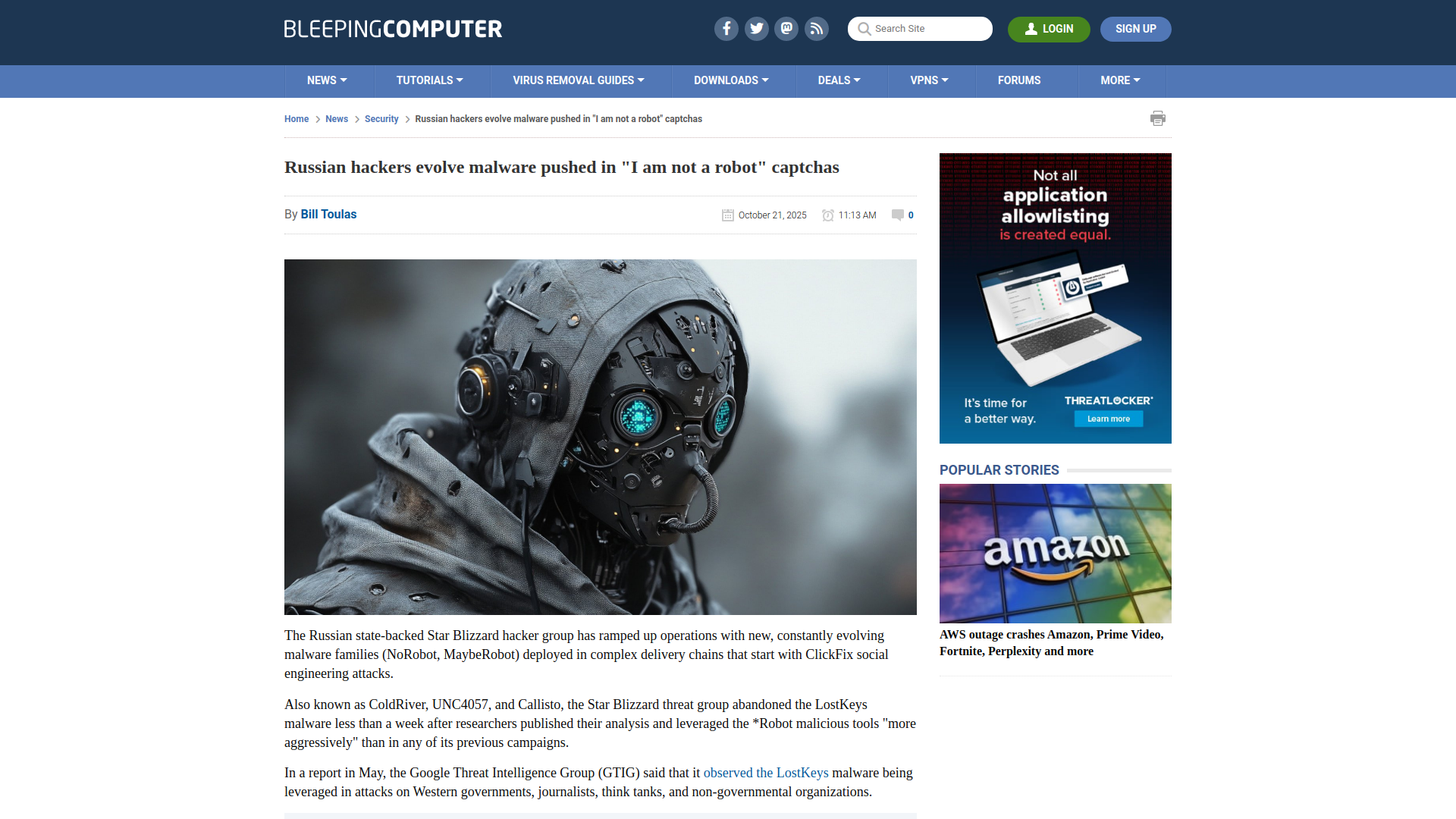 Russian hackers evolve malware pushed in "I am not a robot" captchas