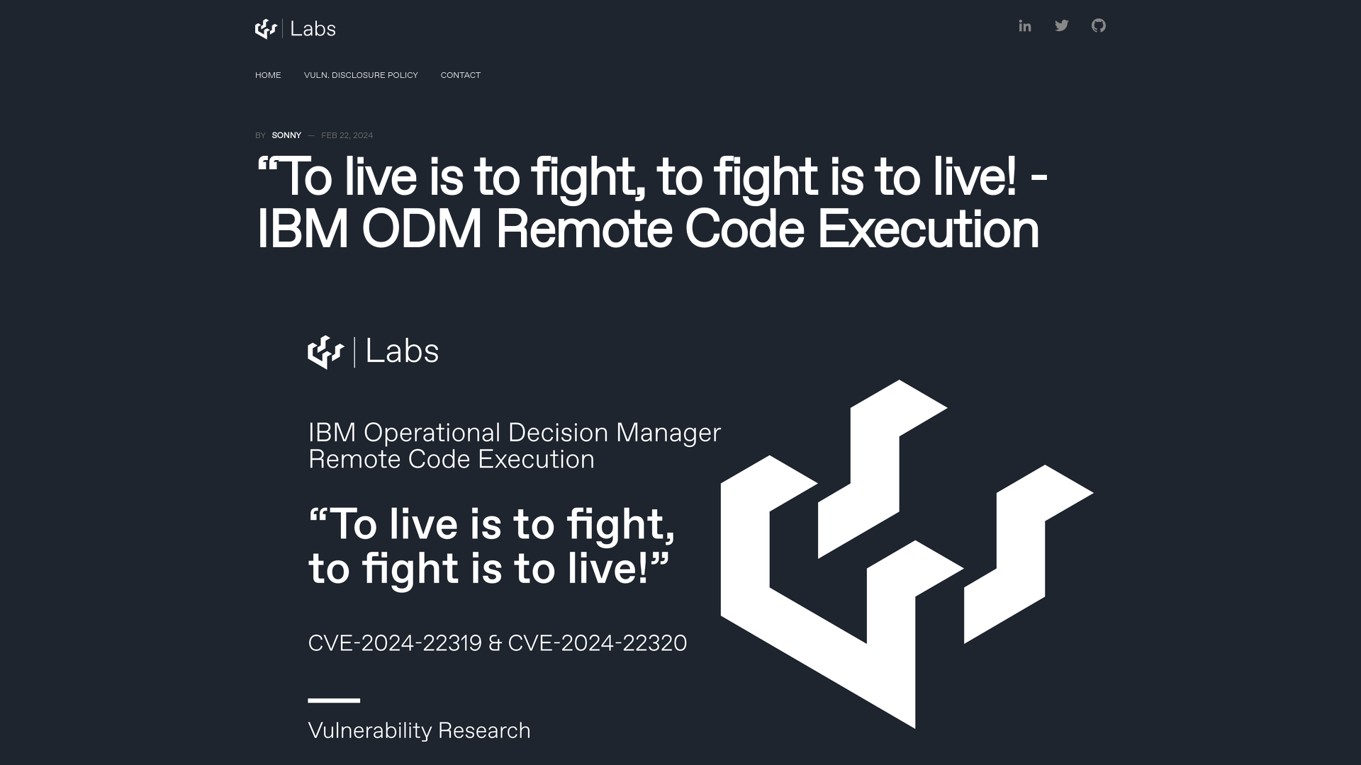 “To live is to fight, to fight is to live! - IBM ODM Remote Code Execution