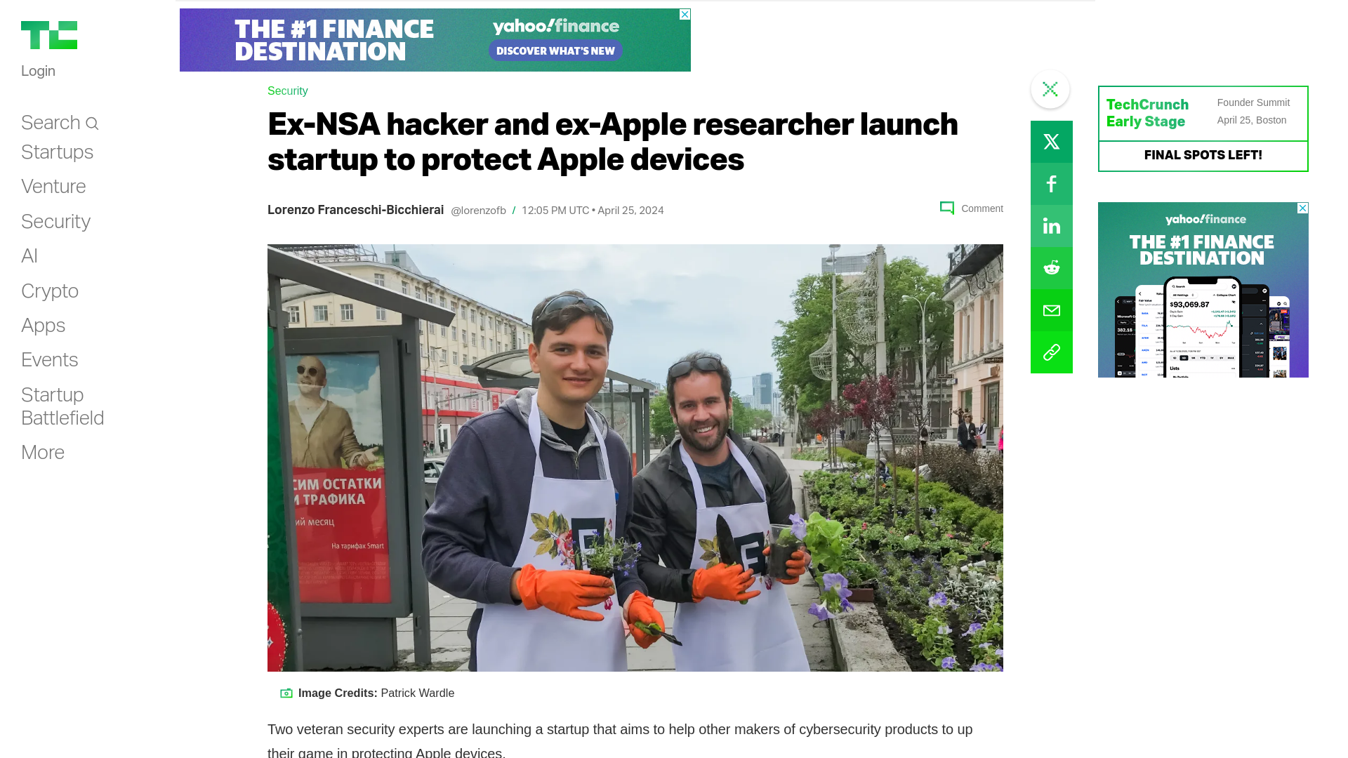 Ex-NSA hacker and ex-Apple researcher launch startup to protect Apple devices | TechCrunch