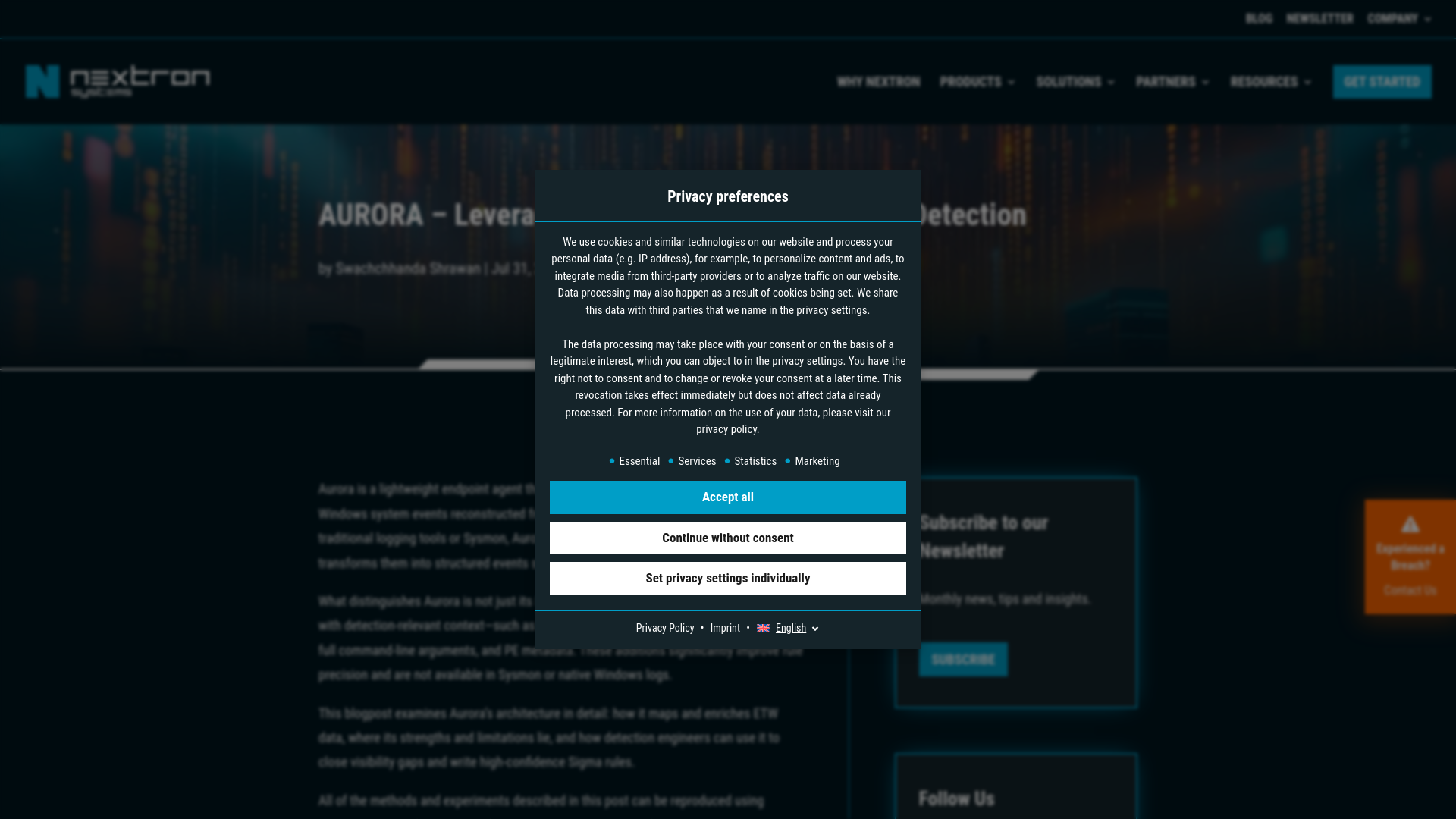 AURORA – Leveraging ETW for Advanced Threat Detection - Nextron Systems