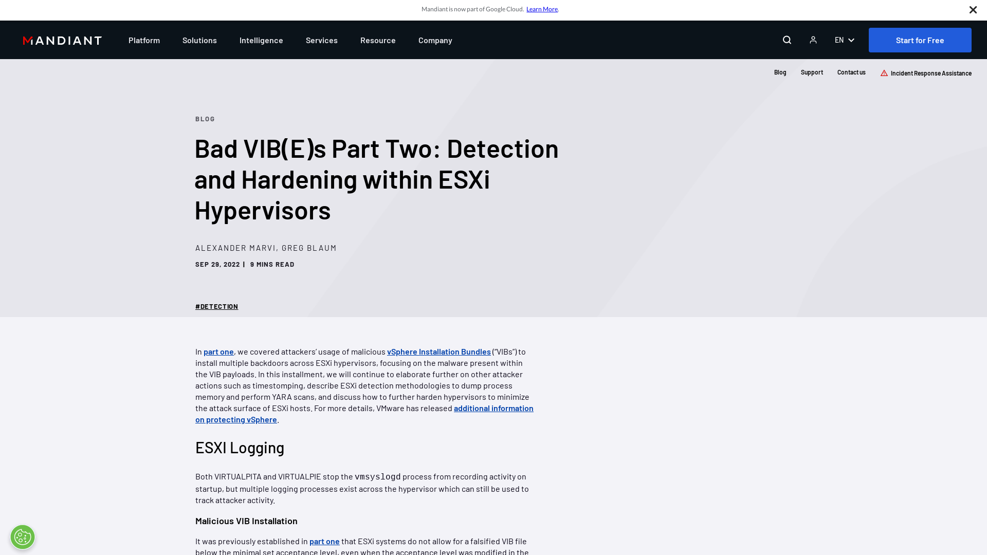 Bad VIB(E)s Part Two: Detection and Hardening within ESXi Hypervisors | Mandiant